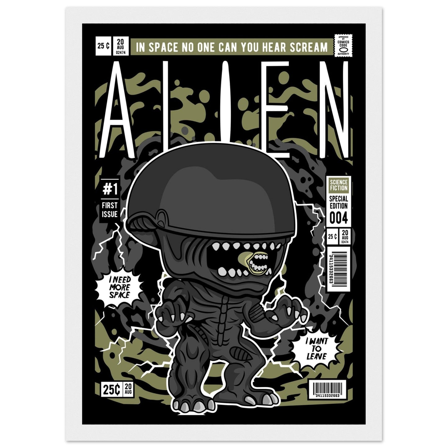 Alien Character Framed Print Canvas Prints in Accrington Number Plates Accrington IntelliPix