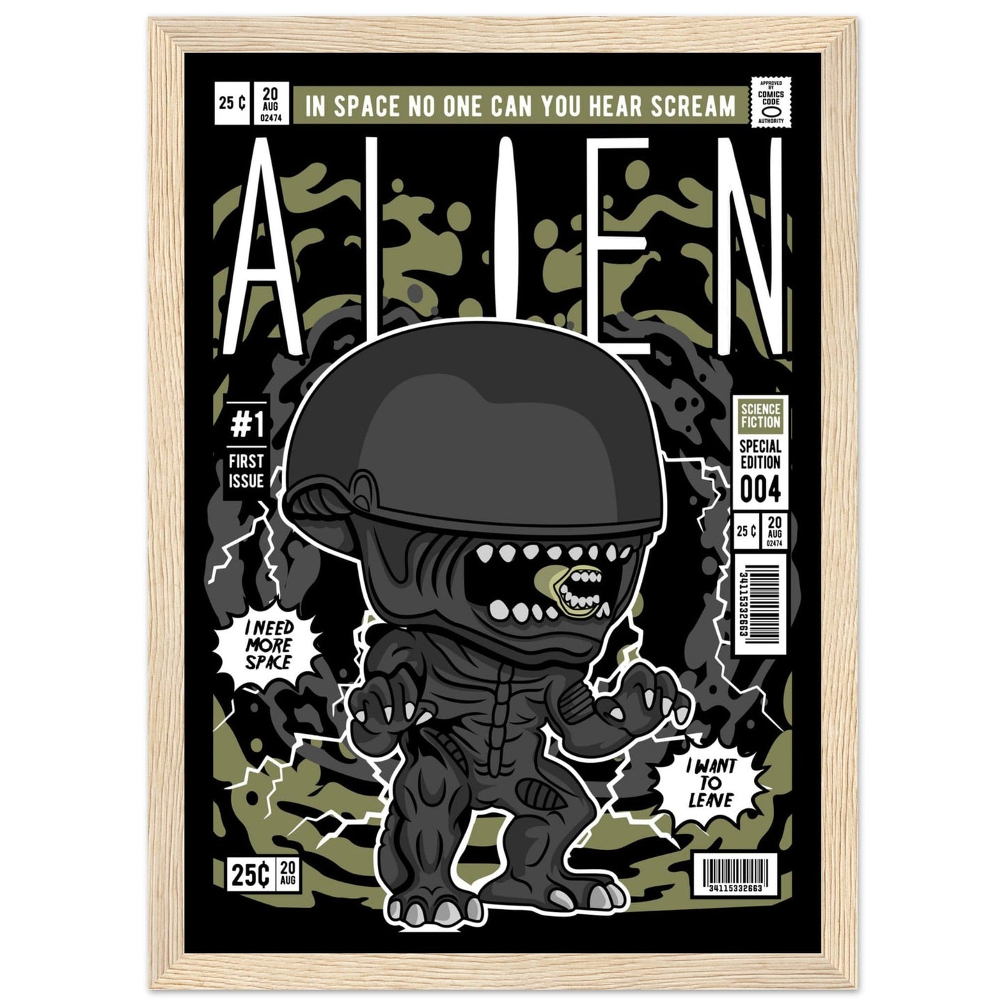 Alien Character Framed Print Canvas Prints in Accrington Number Plates Accrington IntelliPix