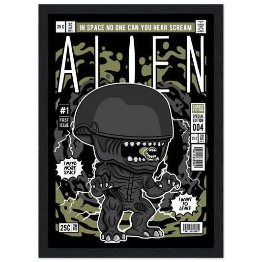 Alien Character Framed Print Canvas Prints in Accrington Number Plates Accrington IntelliPix