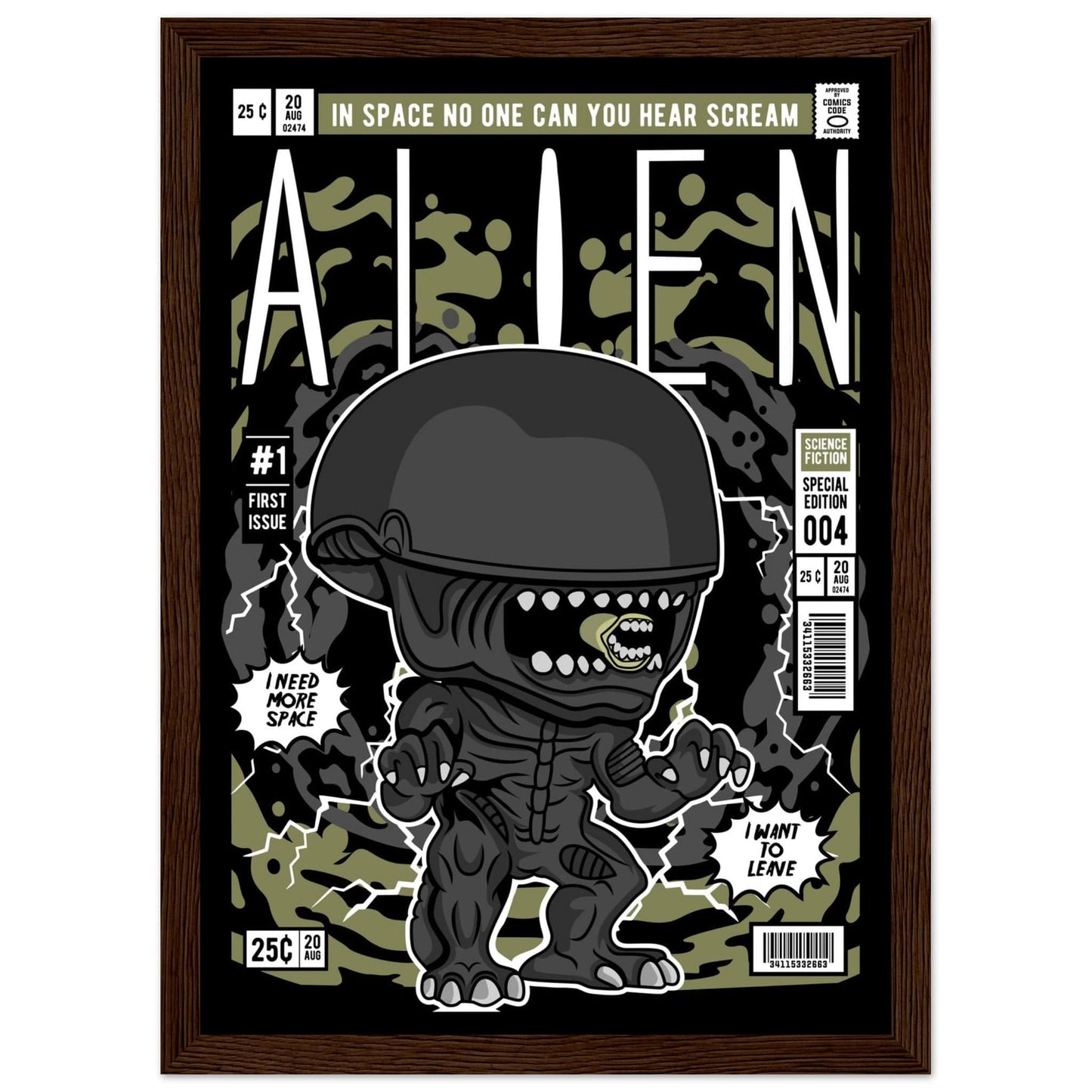 Alien Character Framed Print Canvas Prints in Accrington Number Plates Accrington IntelliPix