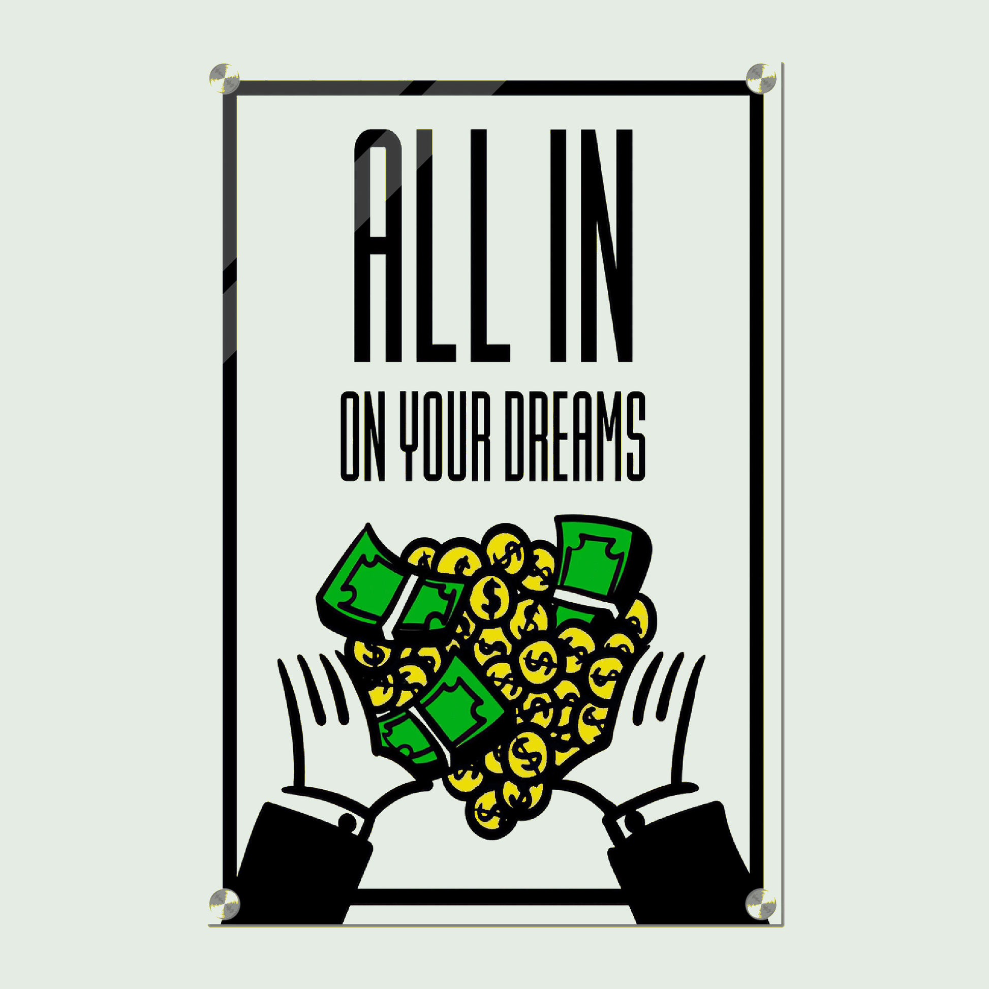 All In On Your Dreams Acrylic Print Canvas Prints in Accrington Number Plates Accrington IntelliPix