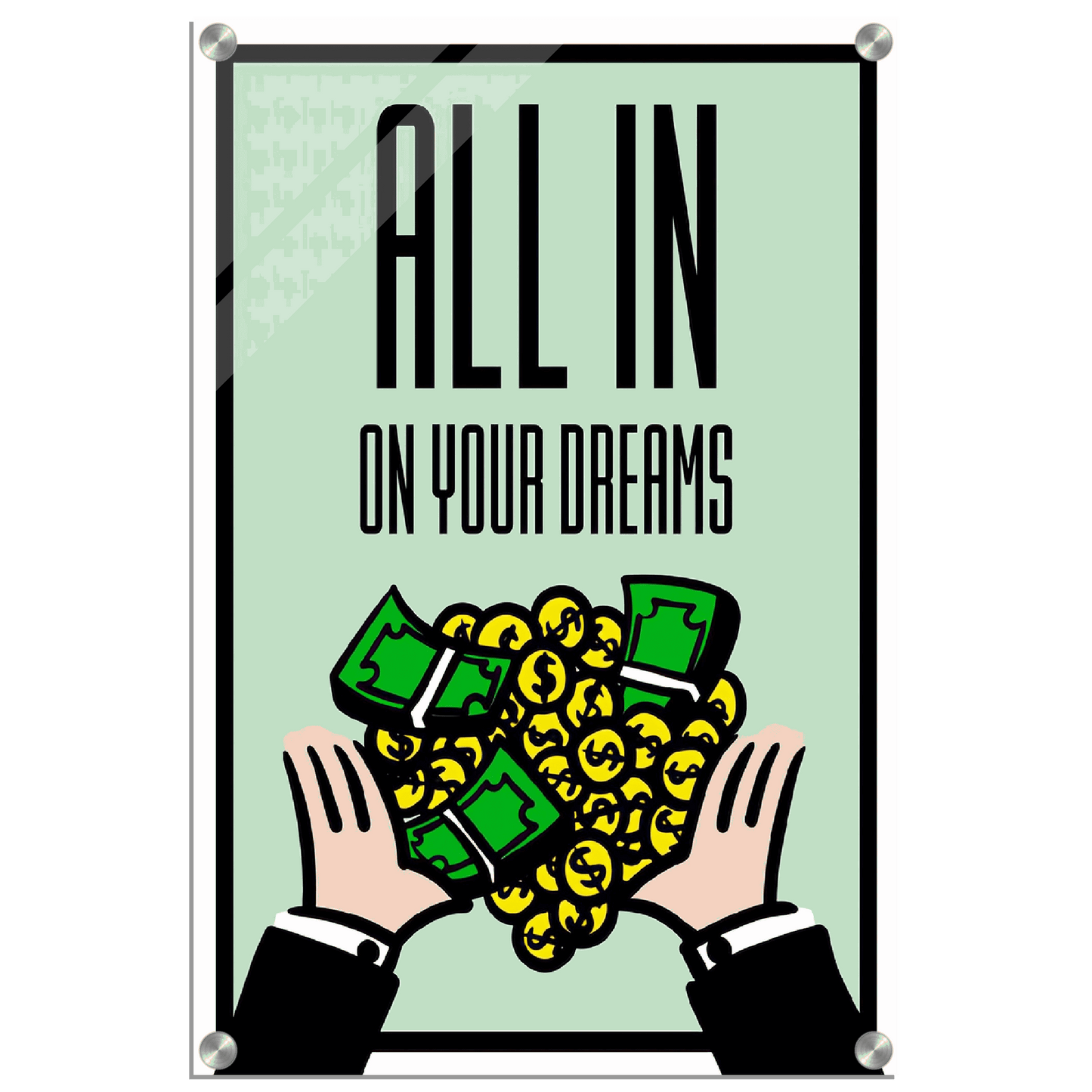 All In On Your Dreams Acrylic Print Canvas Prints in Accrington Number Plates Accrington IntelliPix