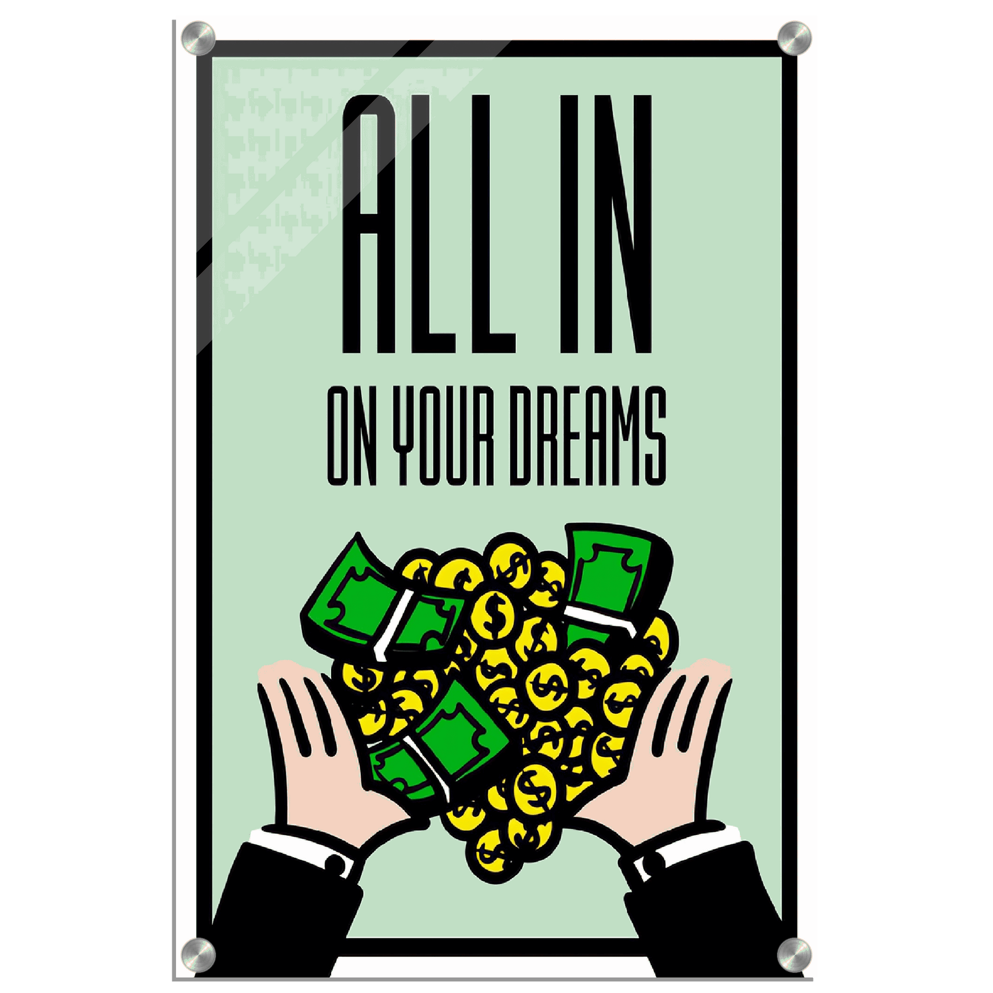 All In On Your Dreams Acrylic Print Canvas Prints in Accrington Number Plates Accrington IntelliPix