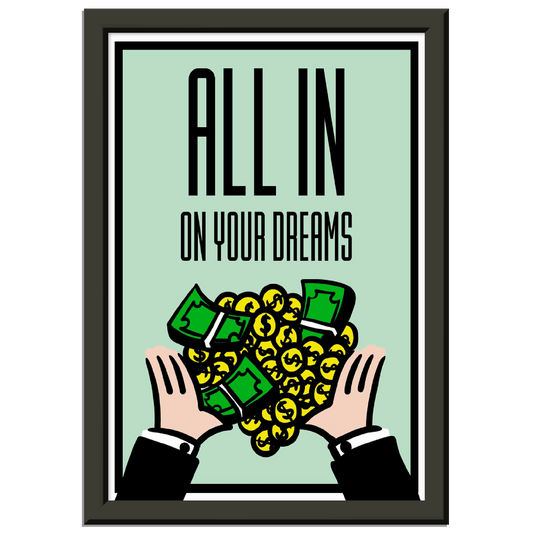 All In On Your Dreams Metal Framed Print Canvas Prints in Accrington Number Plates Accrington IntelliPix