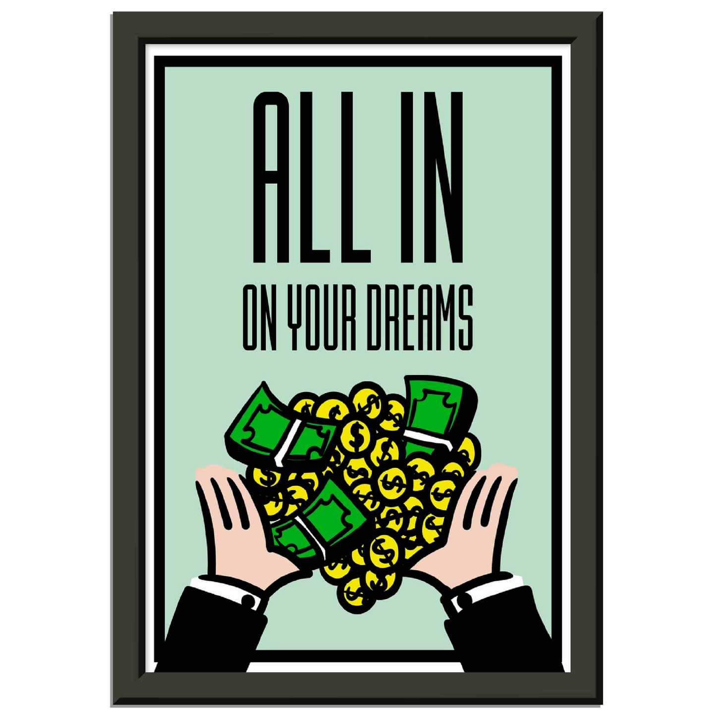 All In On Your Dreams Metal Framed Print Canvas Prints in Accrington Number Plates Accrington IntelliPix