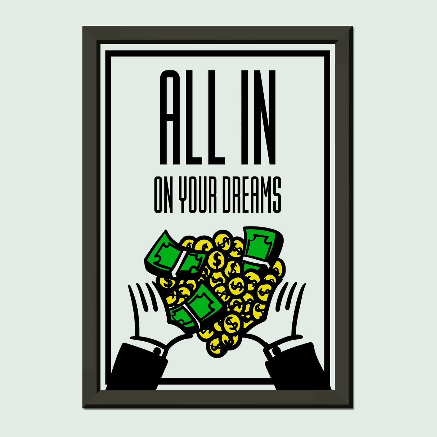 All In On Your Dreams Metal Framed Print Canvas Prints in Accrington Number Plates Accrington IntelliPix