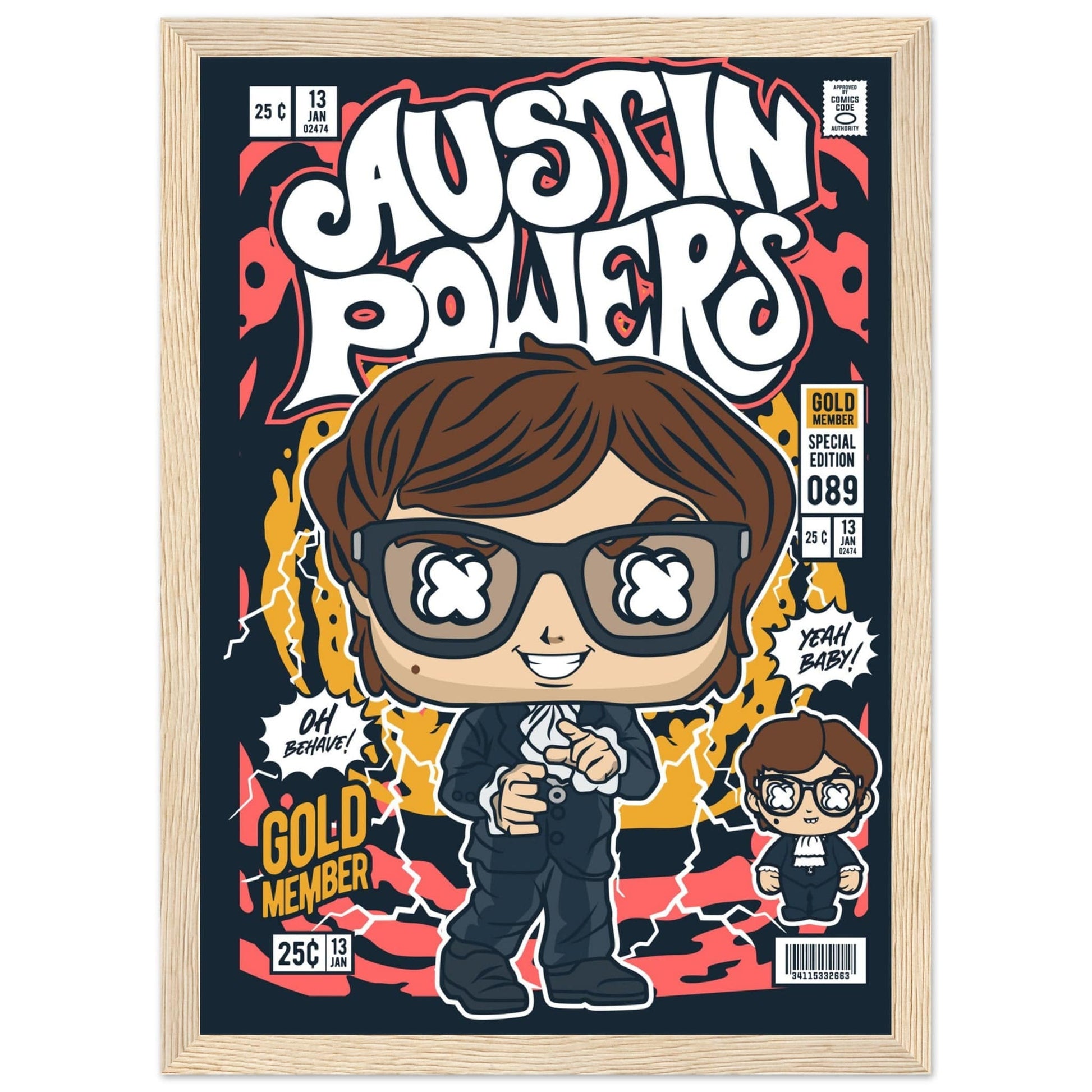Austin Powers Character Framed Print Canvas Prints in Accrington Number Plates Accrington IntelliPix