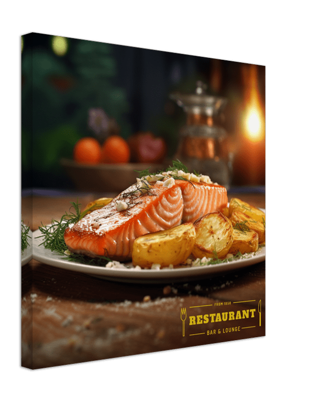 Baked Salmon & Potatoes Canvas Canvas Prints in Accrington Number Plates Accrington IntelliPix