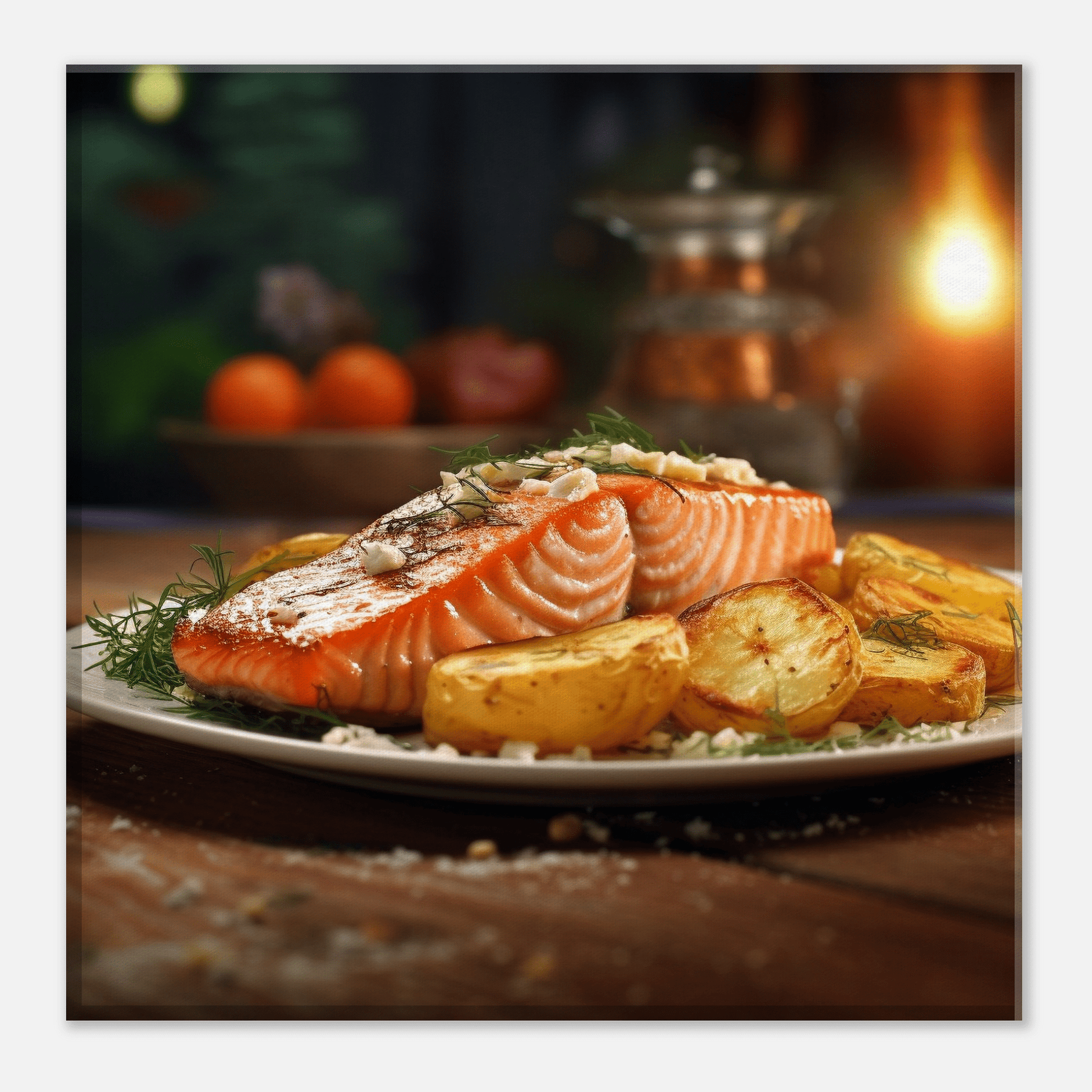 Baked Salmon & Potatoes Canvas Canvas Prints in Accrington Number Plates Accrington IntelliPix