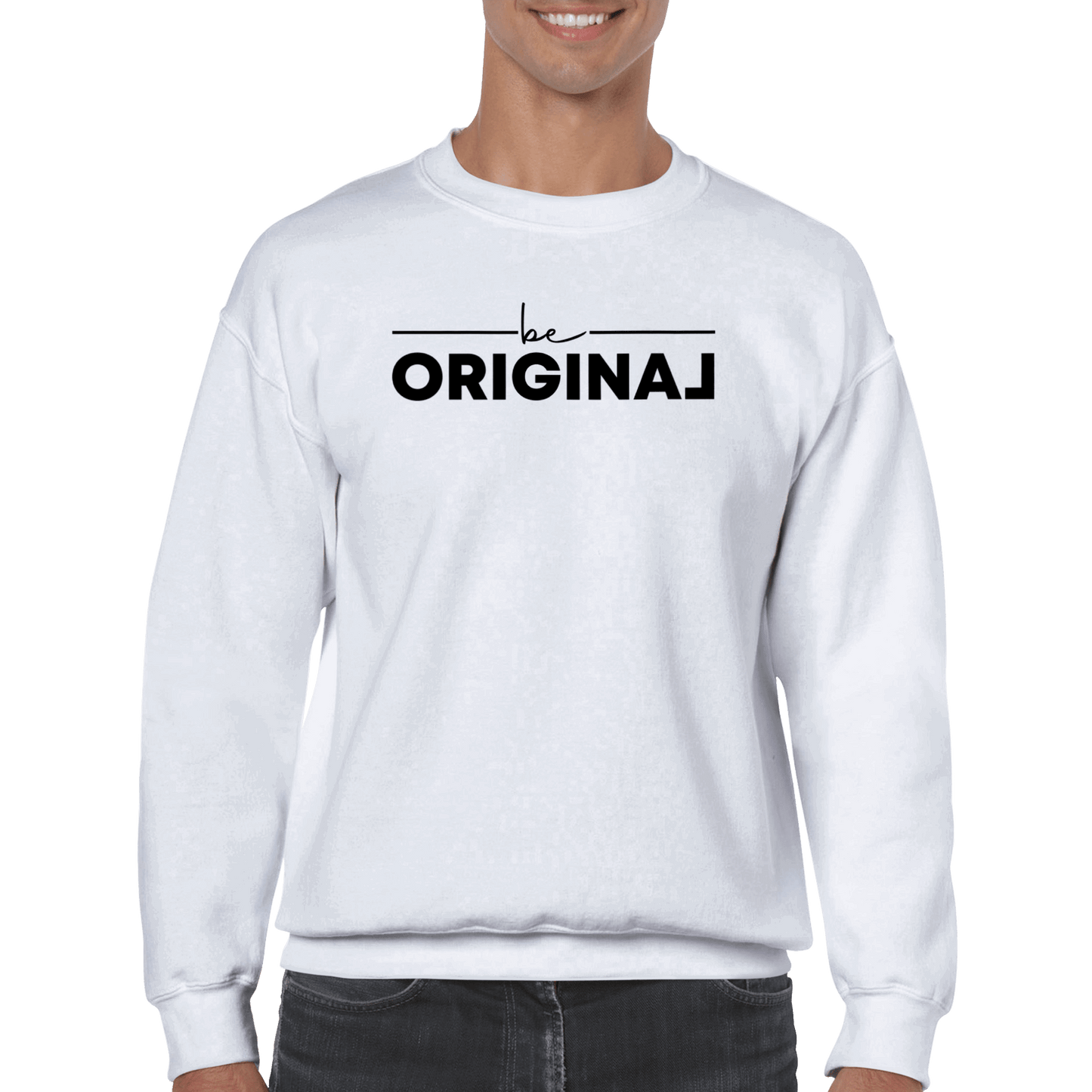 Be Original Classic Unisex Crewneck Sweatshirt Canvas Prints in Accrington Number Plates Accrington IntelliPix