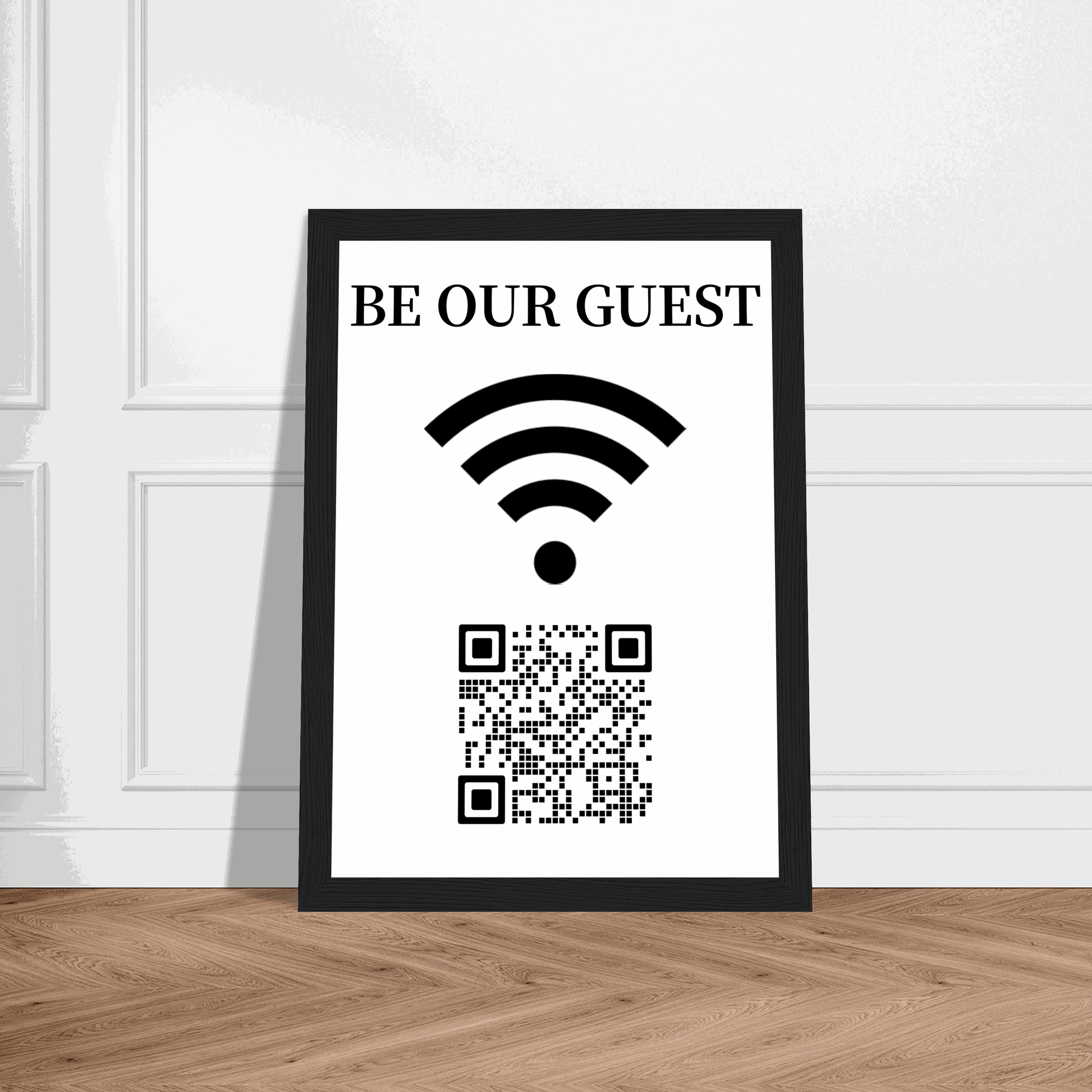 Be Our Guest WiFi Wooden Framed Print Canvas Prints in Accrington Number Plates Accrington IntelliPix