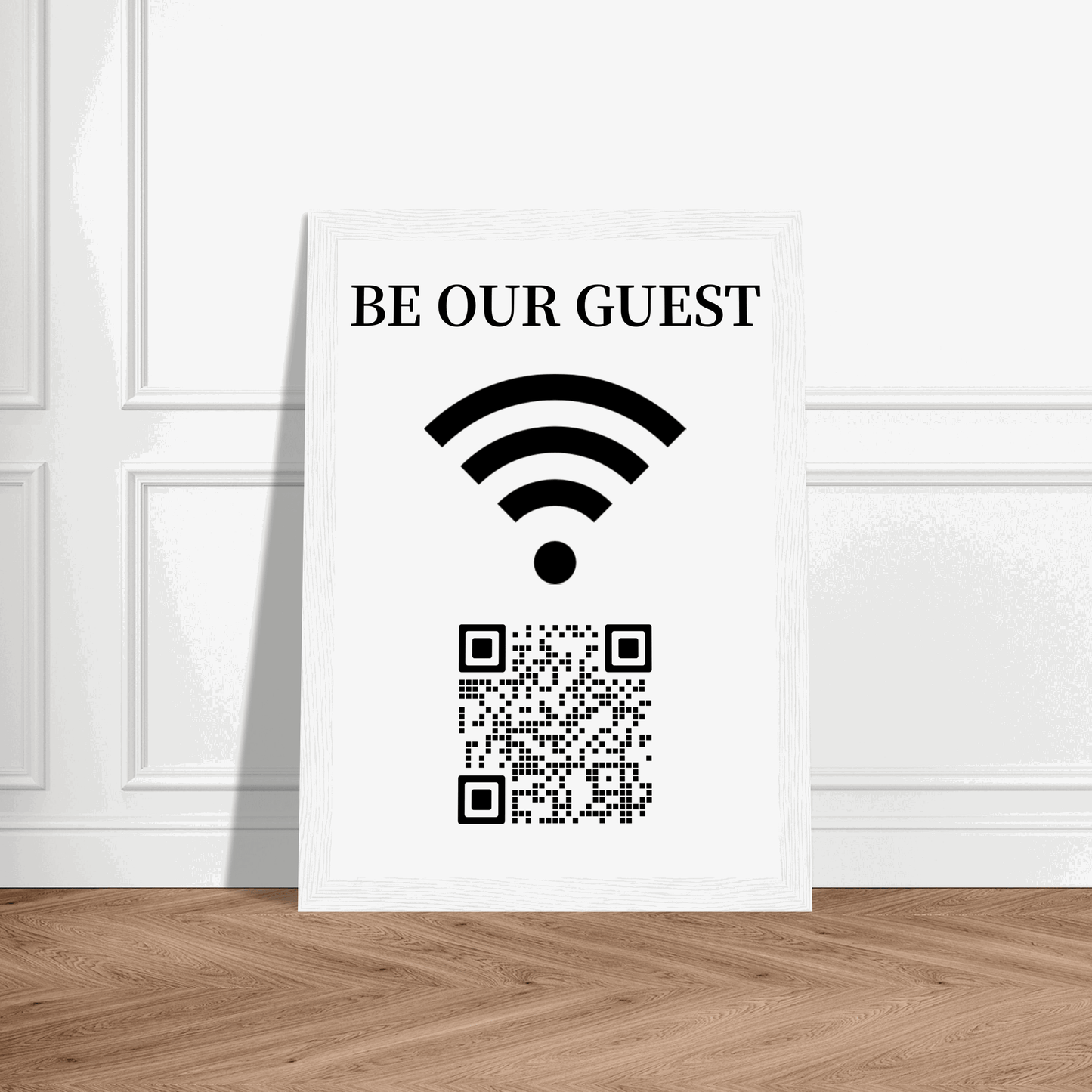 Be Our Guest WiFi Wooden Framed Print Canvas Prints in Accrington Number Plates Accrington IntelliPix