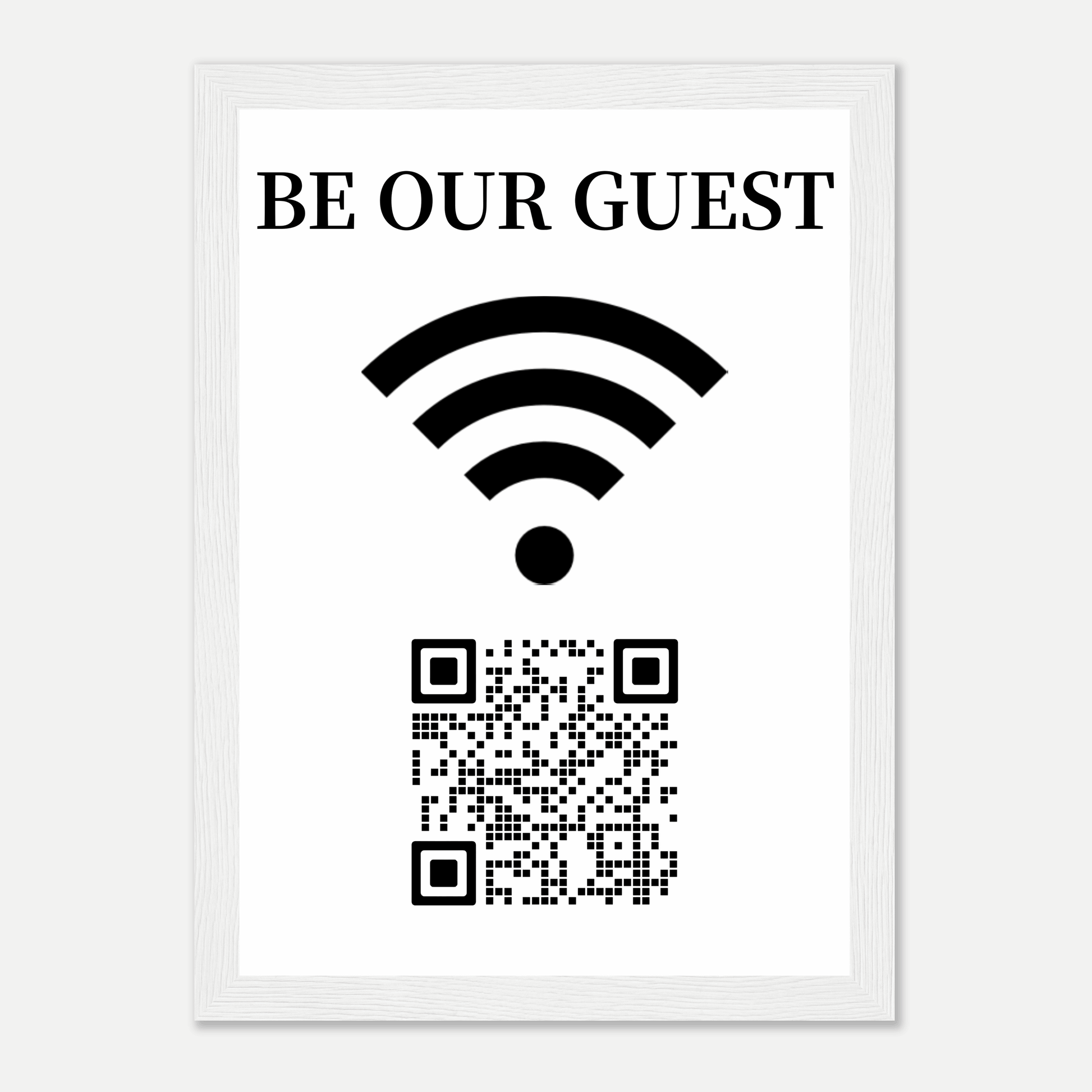 Be Our Guest WiFi Wooden Framed Print Canvas Prints in Accrington Number Plates Accrington IntelliPix