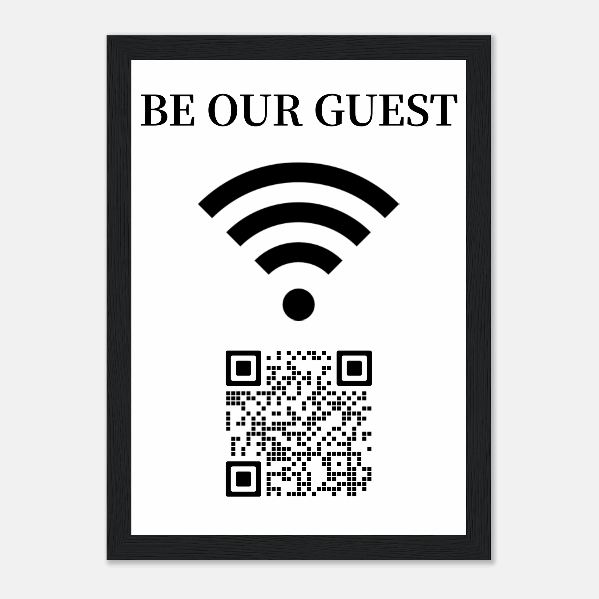 Be Our Guest WiFi Wooden Framed Print Canvas Prints in Accrington Number Plates Accrington IntelliPix