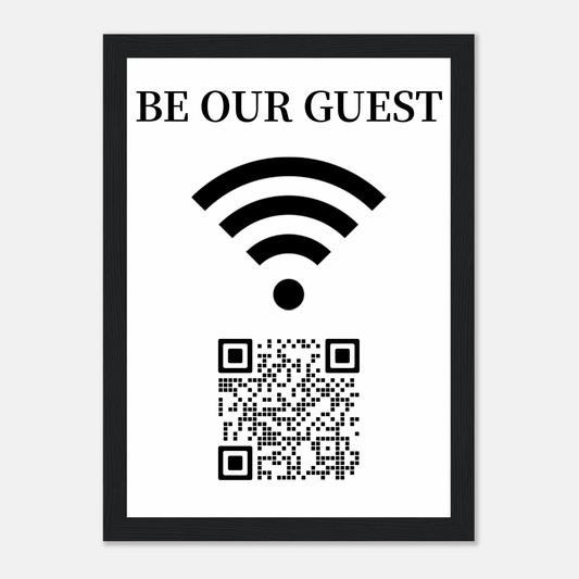 Be Our Guest WiFi Wooden Framed Print Canvas Prints in Accrington Number Plates Accrington IntelliPix