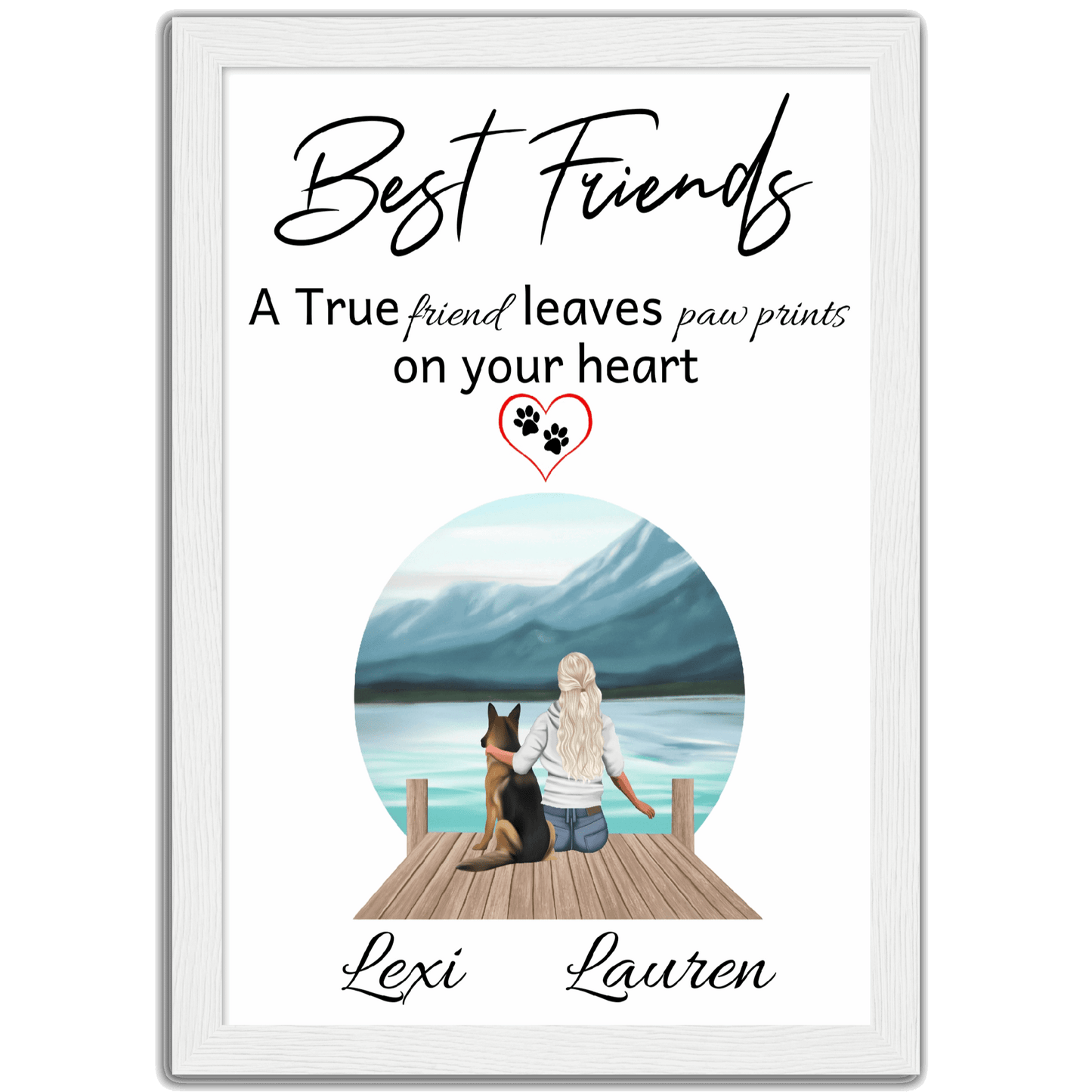 Best Friends Dog -  Wooden Framed Print Canvas Prints in Accrington Number Plates Accrington IntelliPix