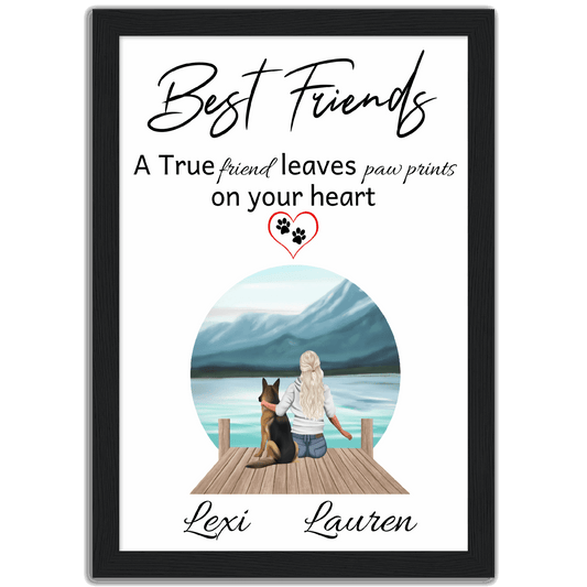 Best Friends Dog -  Wooden Framed Print Canvas Prints in Accrington Number Plates Accrington IntelliPix