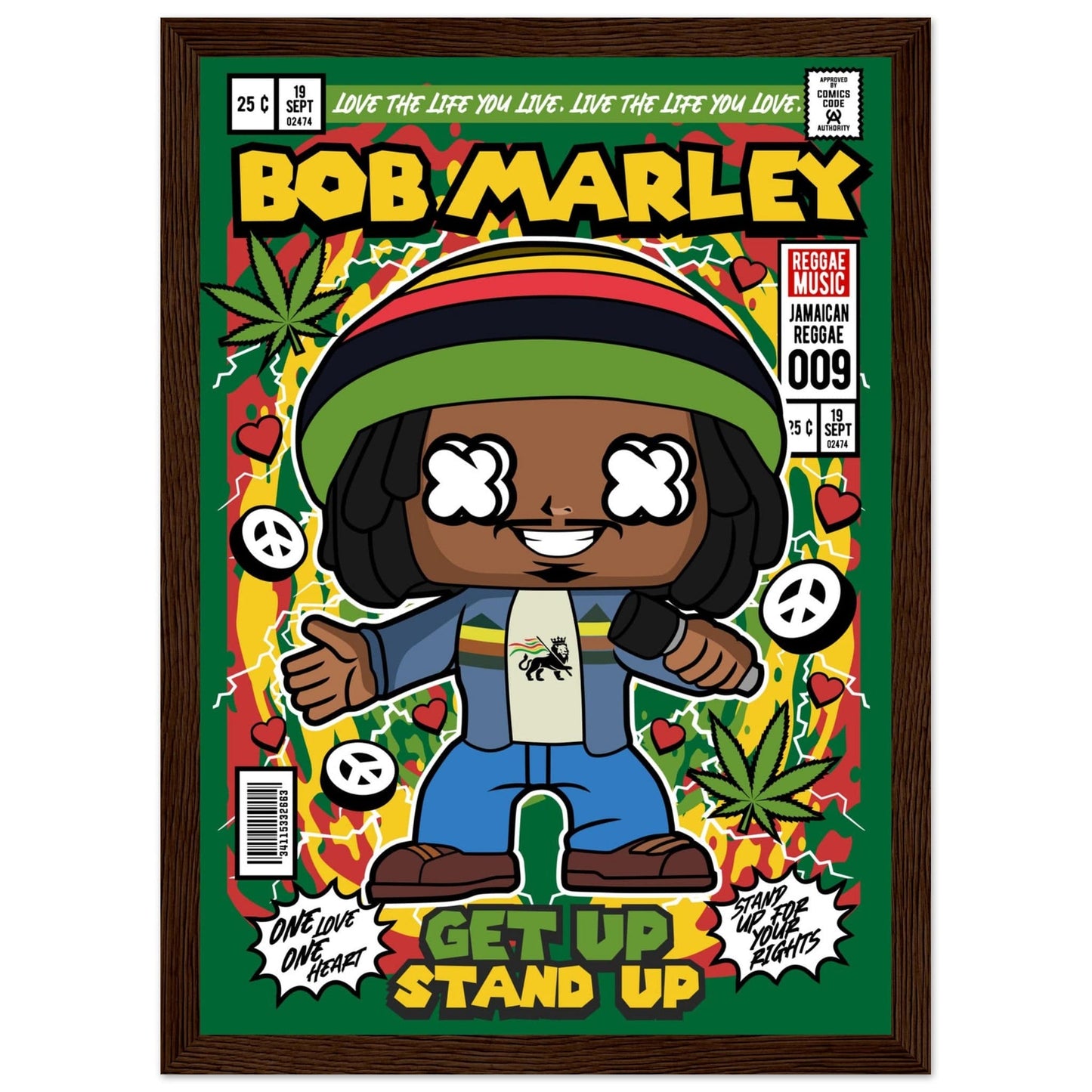 Bob Marley Character Framed Print Canvas Prints in Accrington Number Plates Accrington IntelliPix