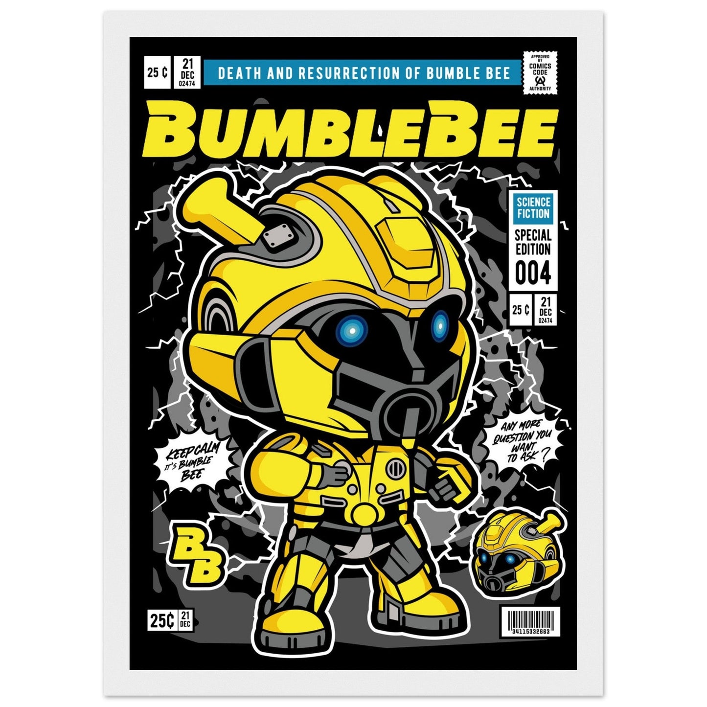 Bumblebee Character Framed Print Canvas Prints in Accrington Number Plates Accrington IntelliPix