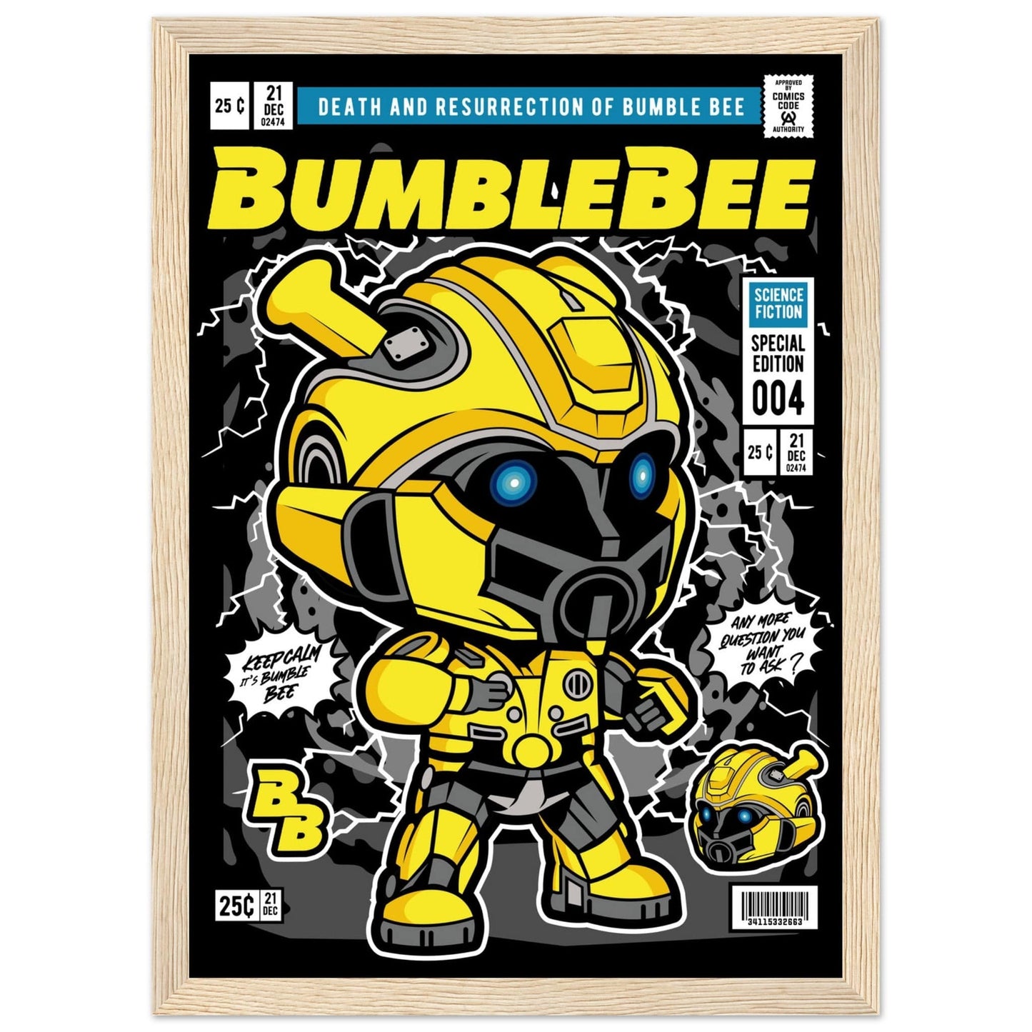 Bumblebee Character Framed Print Canvas Prints in Accrington Number Plates Accrington IntelliPix