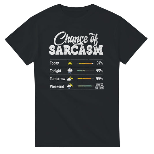 Chance Of Sarcasm T-Shirt Canvas Prints in Accrington Number Plates Accrington IntelliPix