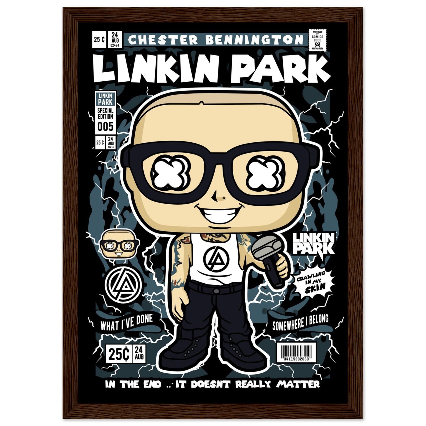 Chester Bennington Character Framed Print Canvas Prints in Accrington Number Plates Accrington IntelliPix