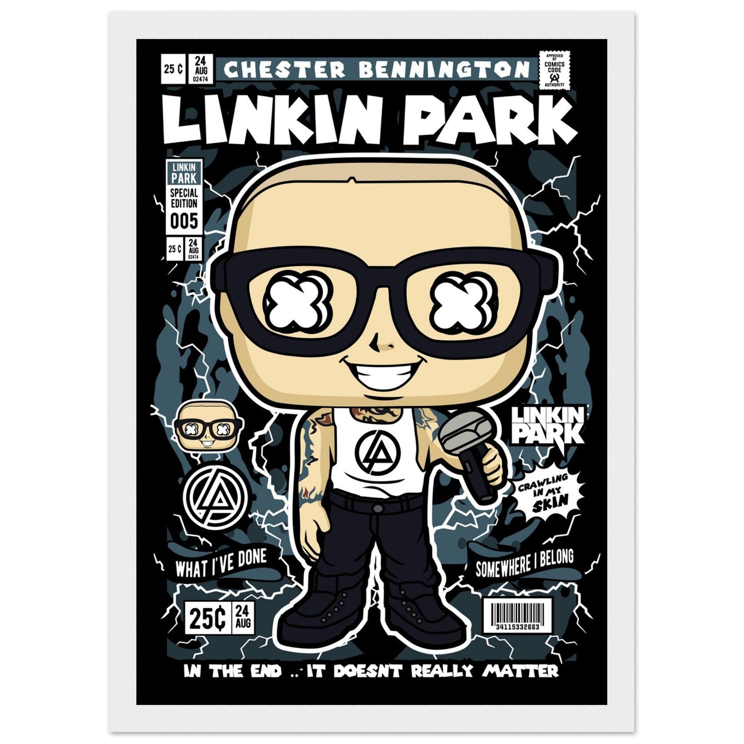 Chester Bennington Character Framed Print Canvas Prints in Accrington Number Plates Accrington IntelliPix