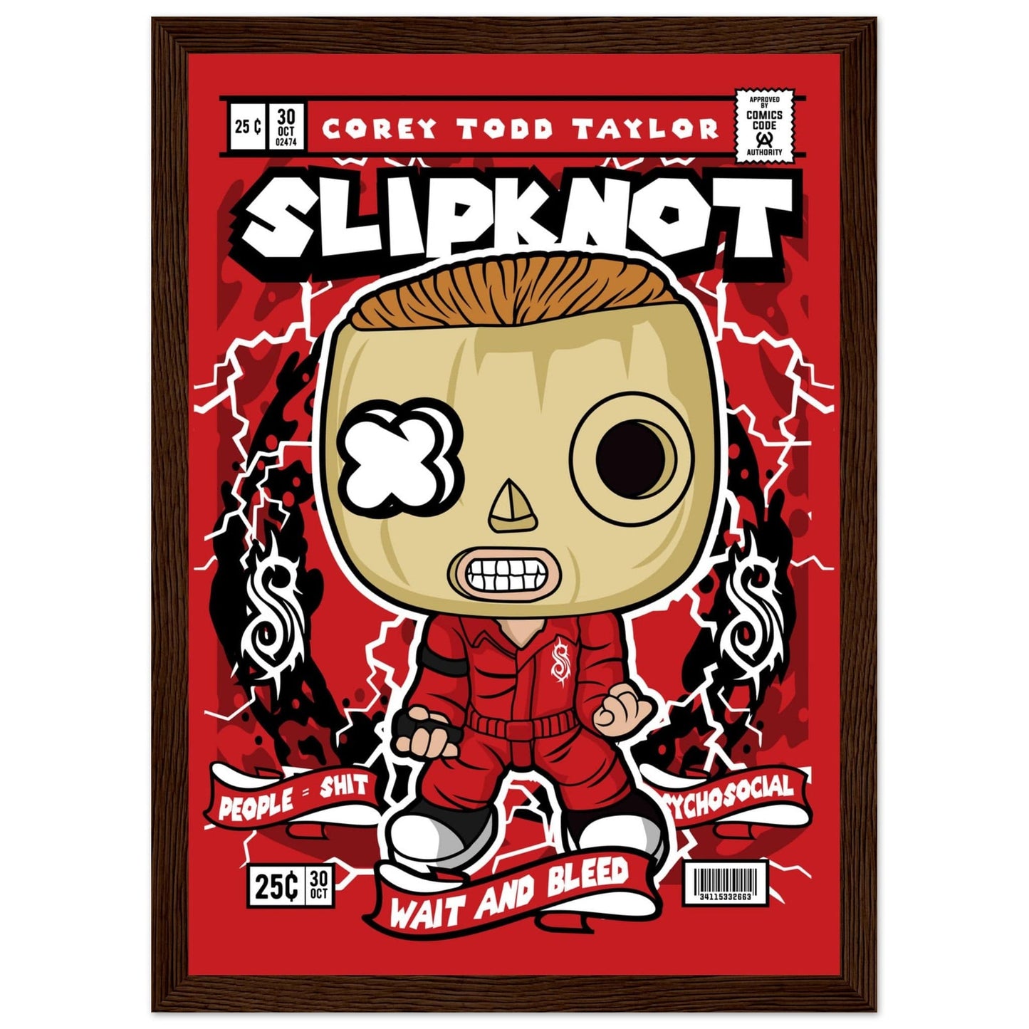 Corey Taylor Slipknot Character Framed Print Canvas Prints in Accrington Number Plates Accrington IntelliPix