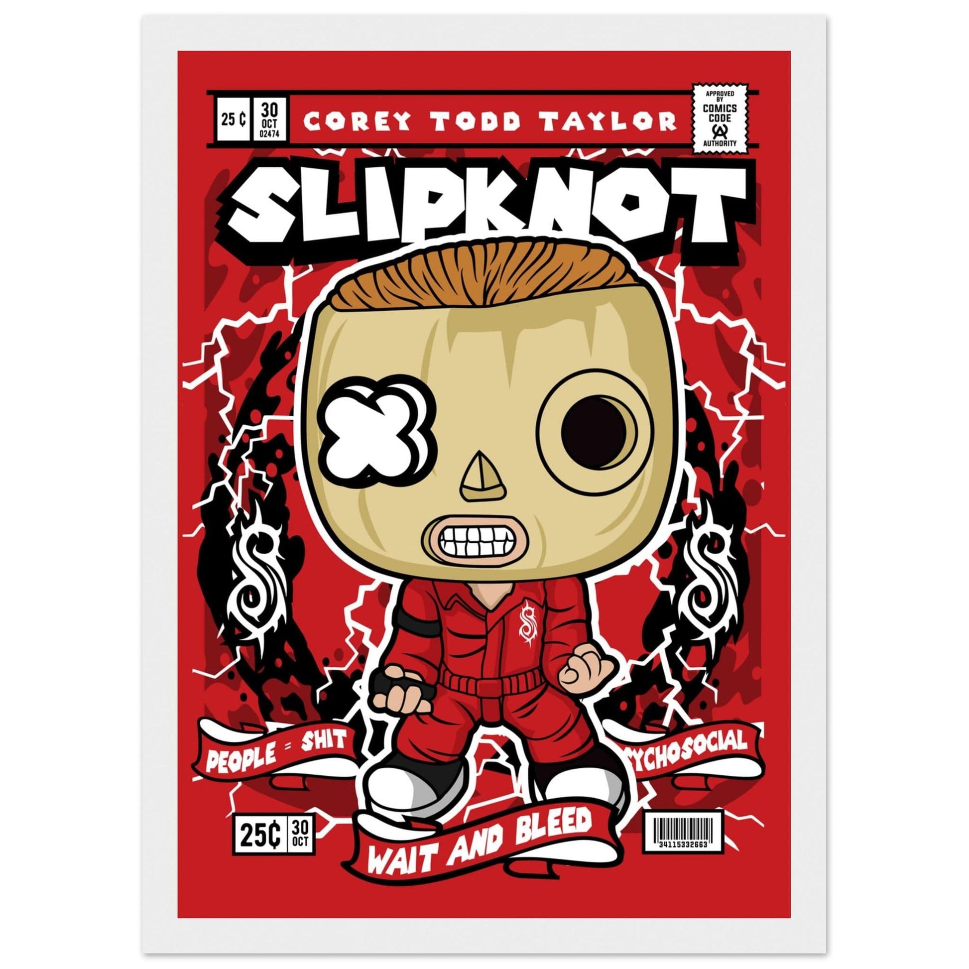 Corey Taylor Slipknot Character Framed Print Canvas Prints in Accrington Number Plates Accrington IntelliPix