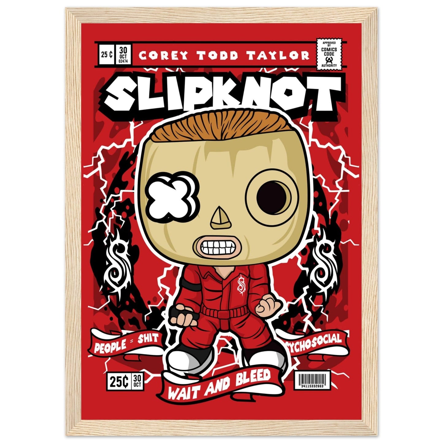 Corey Taylor Slipknot Character Framed Print Canvas Prints in Accrington Number Plates Accrington IntelliPix