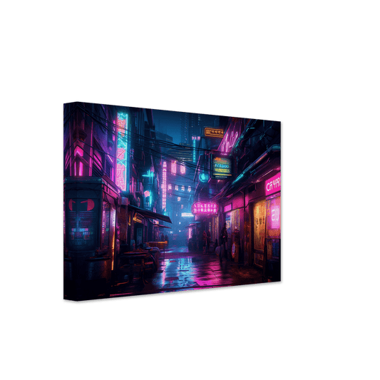 Cyberpunk Town Canvas Canvas Prints in Accrington Number Plates Accrington IntelliPix