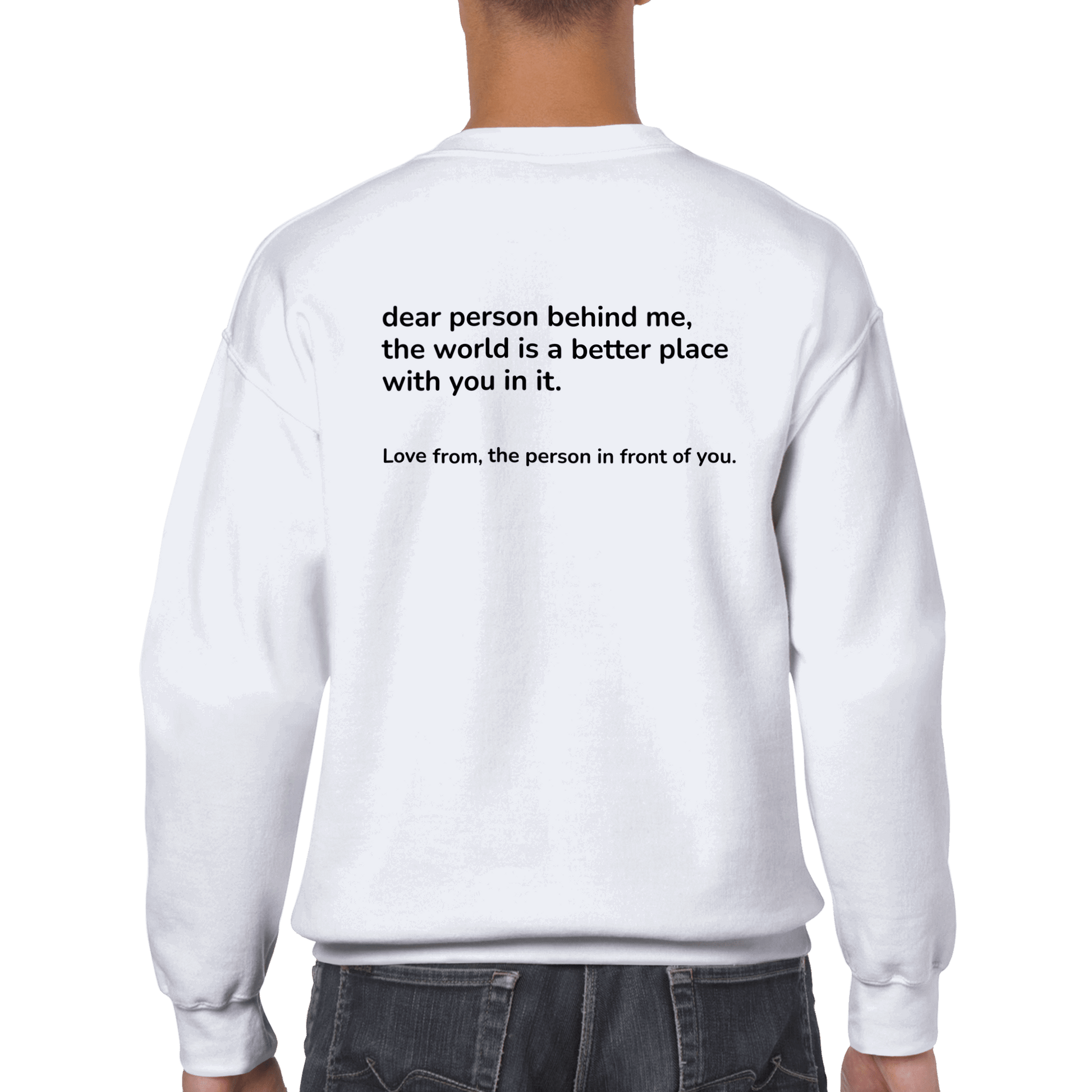 Dear Person Behind Me Classic Unisex Crewneck Sweatshirt Canvas Prints in Accrington Number Plates Accrington IntelliPix