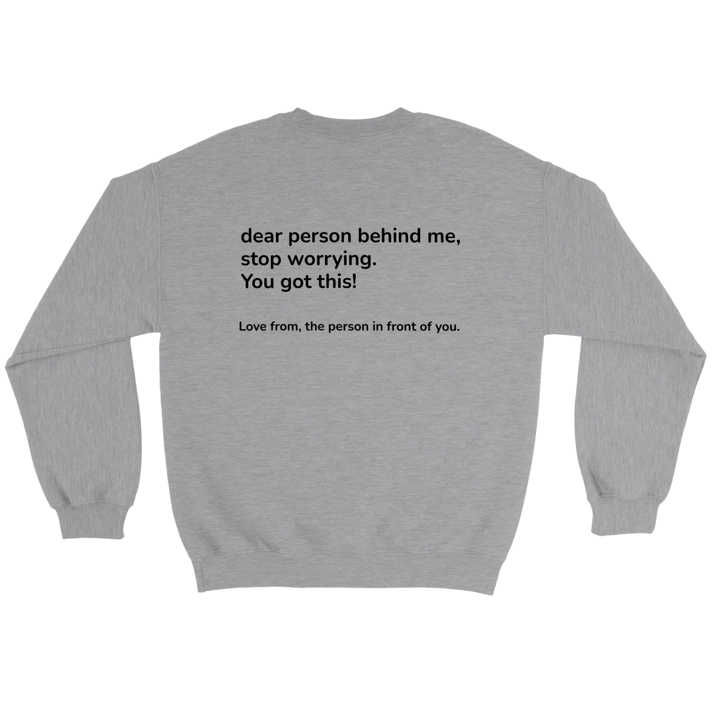 Dear Person Behind Me Classic Unisex Crewneck Sweatshirt Canvas Prints in Accrington Number Plates Accrington IntelliPix