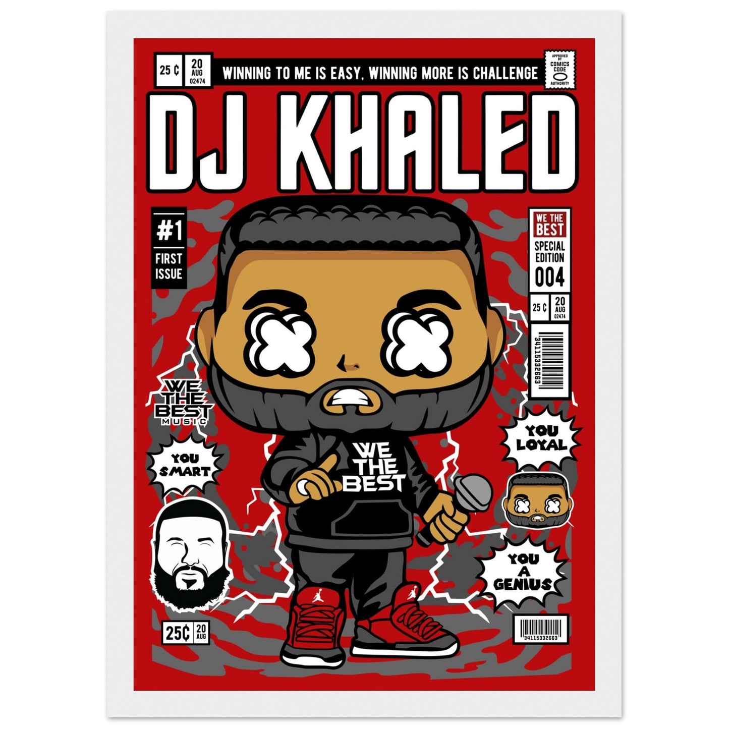 DJ Khaled Character Framed Print Canvas Prints in Accrington Number Plates Accrington IntelliPix