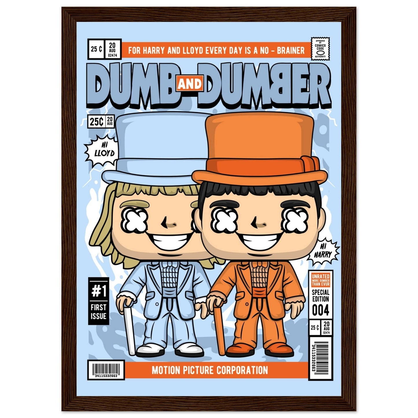 Dumb and Dumber Character Framed Print Canvas Prints in Accrington Number Plates Accrington IntelliPix