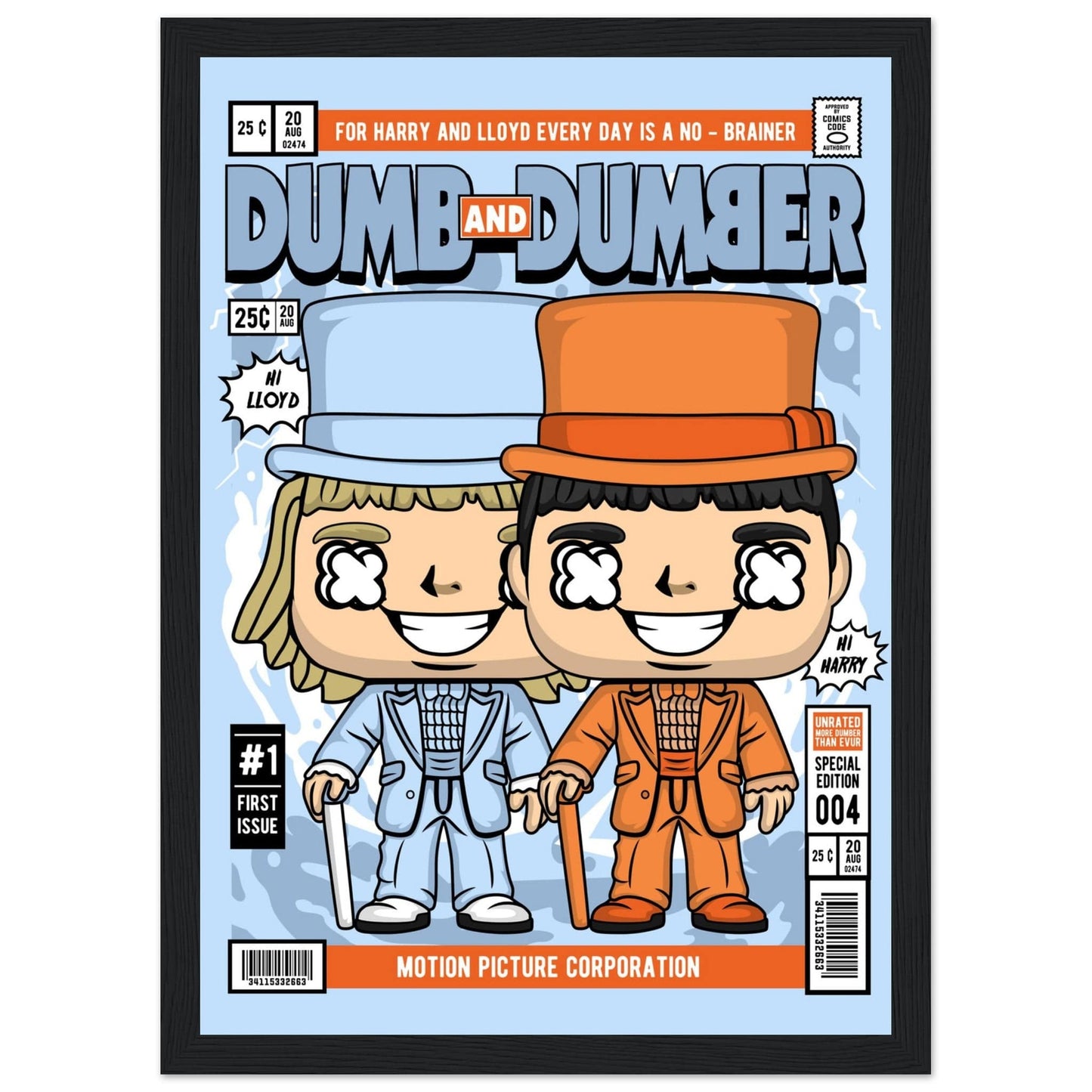 Dumb and Dumber Character Framed Print Canvas Prints in Accrington Number Plates Accrington IntelliPix