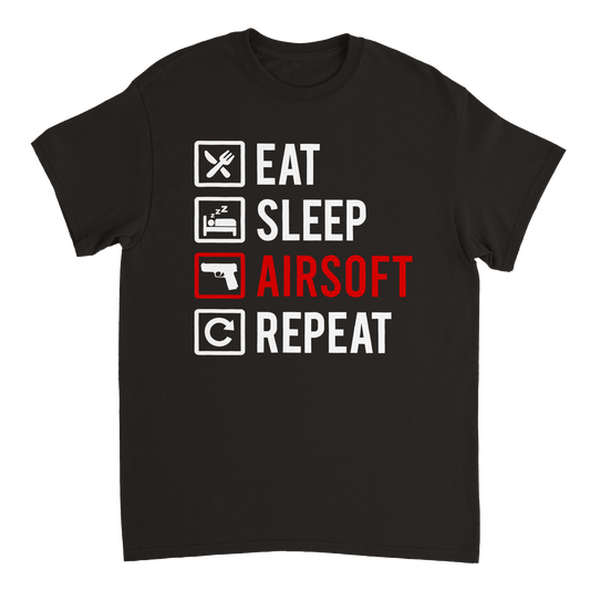 Eat Sleep Airsoft Repeat T Shirt Canvas Prints in Accrington Number Plates Accrington IntelliPix