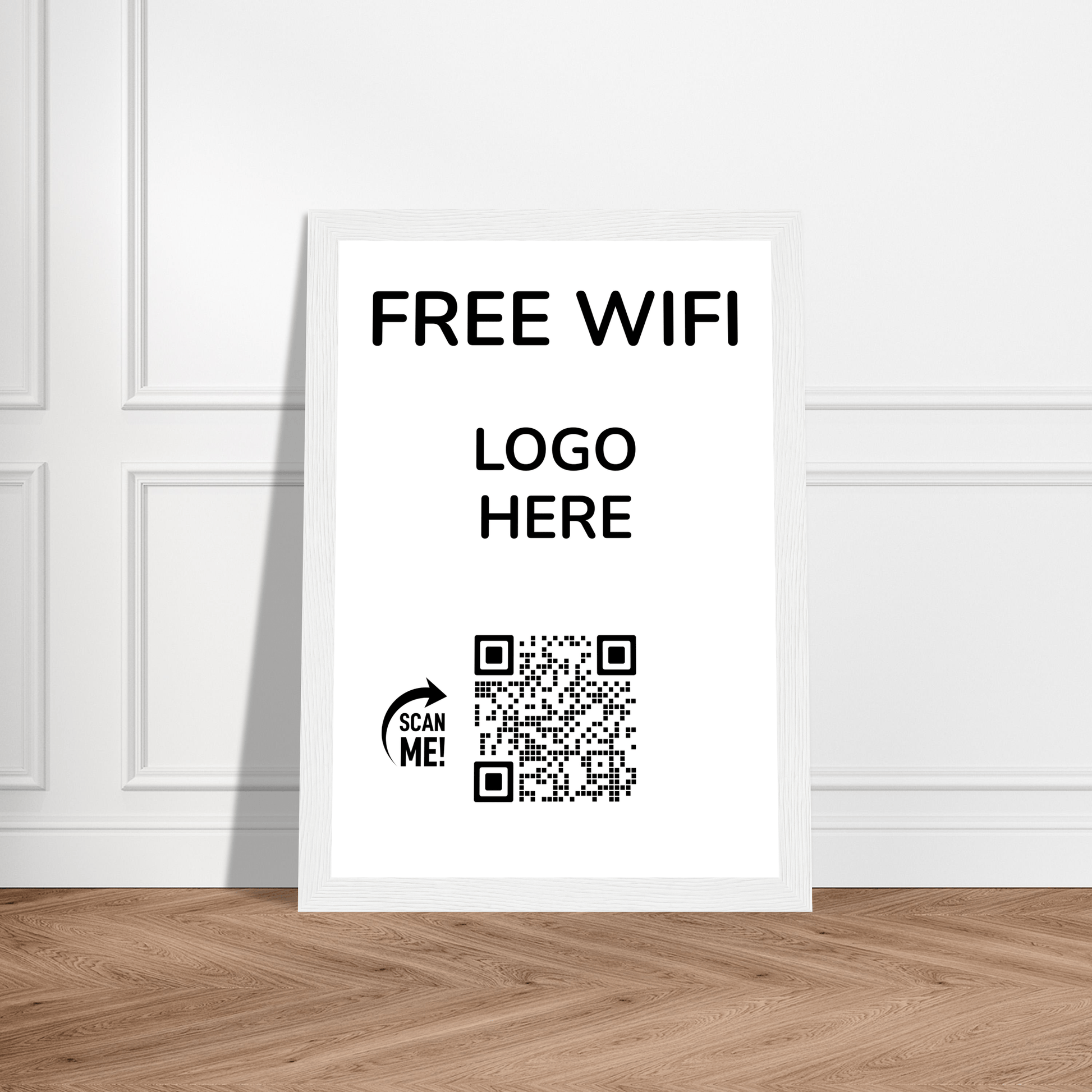 Free WiFi - Add Logo Wooden Framed Print Canvas Prints in Accrington Number Plates Accrington IntelliPix