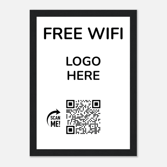 Free WiFi - Add Logo Wooden Framed Print Canvas Prints in Accrington Number Plates Accrington IntelliPix