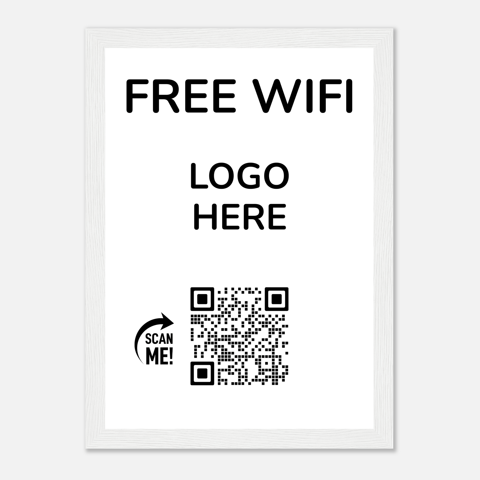 Free WiFi - Add Logo Wooden Framed Print Canvas Prints in Accrington Number Plates Accrington IntelliPix