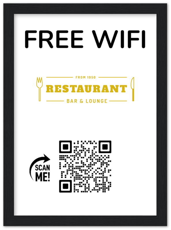 Free WiFi - Add Logo Wooden Framed Print Canvas Prints in Accrington Number Plates Accrington IntelliPix