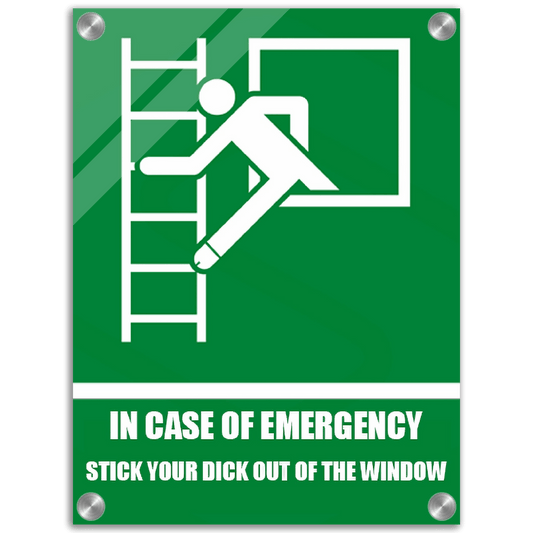 Funny In Case Of Emergency Acrylic Print Canvas Prints in Accrington Number Plates Accrington IntelliPix