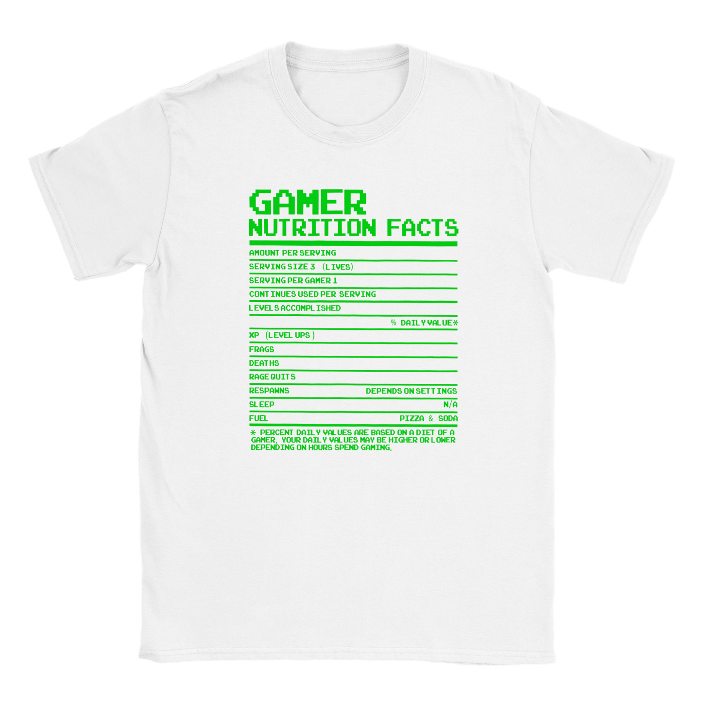 Gamer Nutrition Facts Kids T Shirt Canvas Prints in Accrington Number Plates Accrington IntelliPix