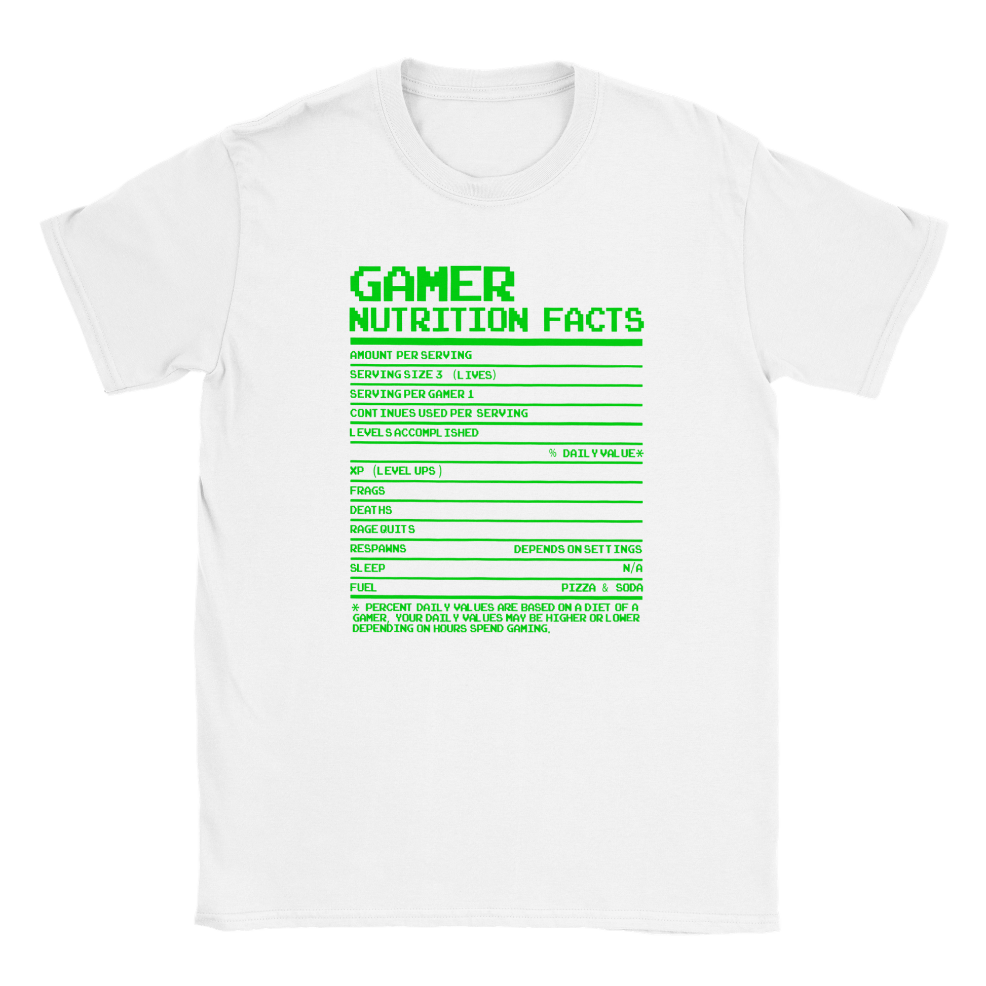 Gamer Nutrition Facts Kids T Shirt Canvas Prints in Accrington Number Plates Accrington IntelliPix