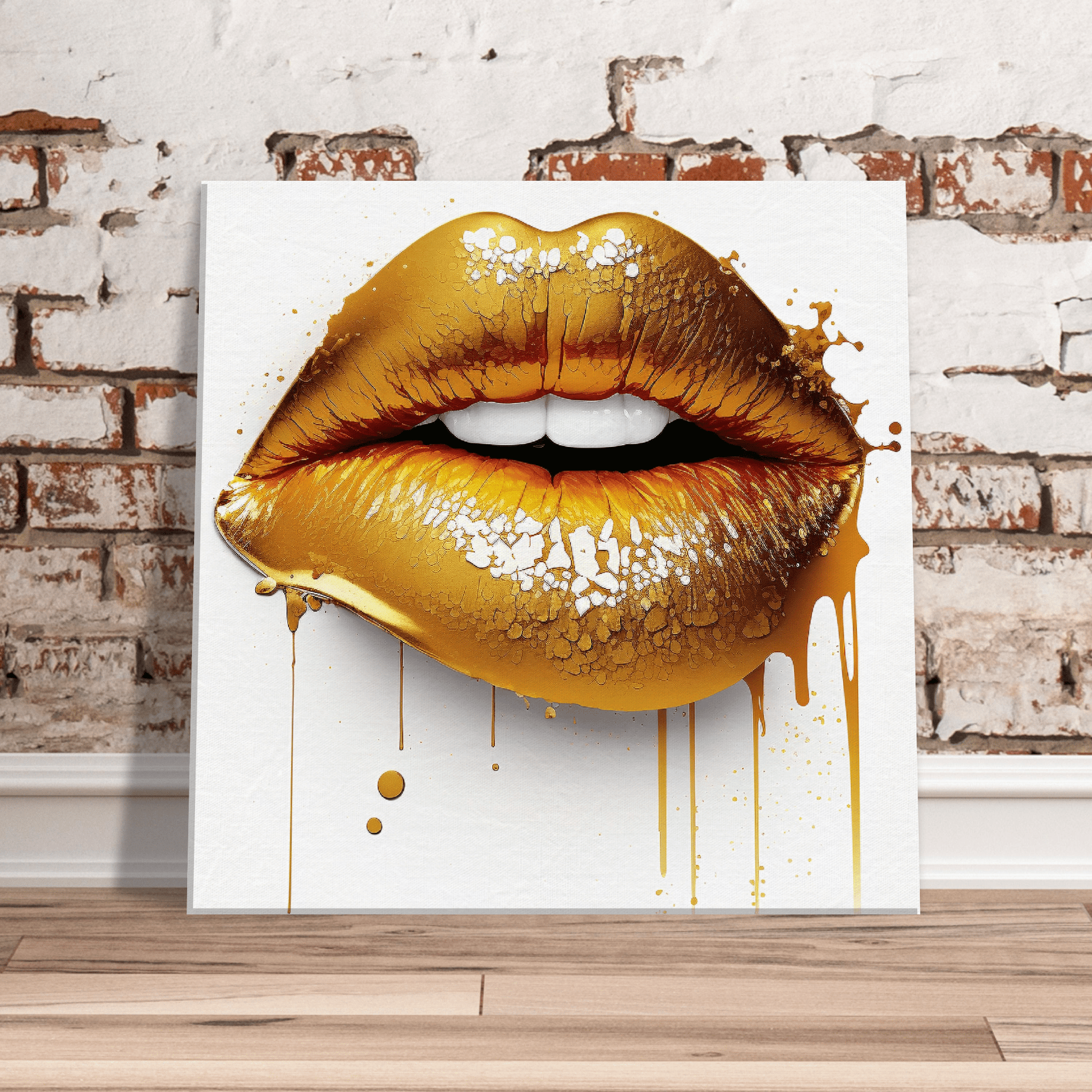 Gold Lips Canvas Canvas Prints in Accrington Number Plates Accrington IntelliPix