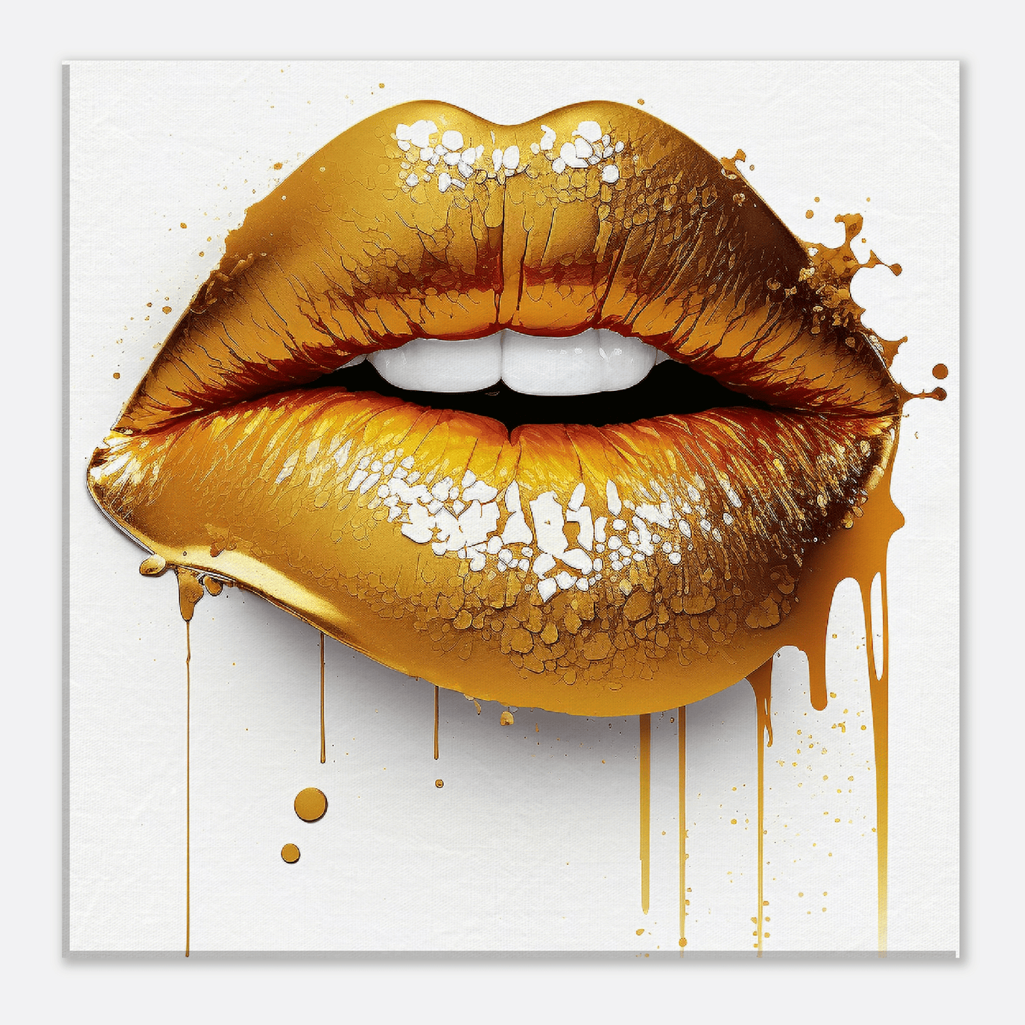 Gold Lips Canvas Canvas Prints in Accrington Number Plates Accrington IntelliPix