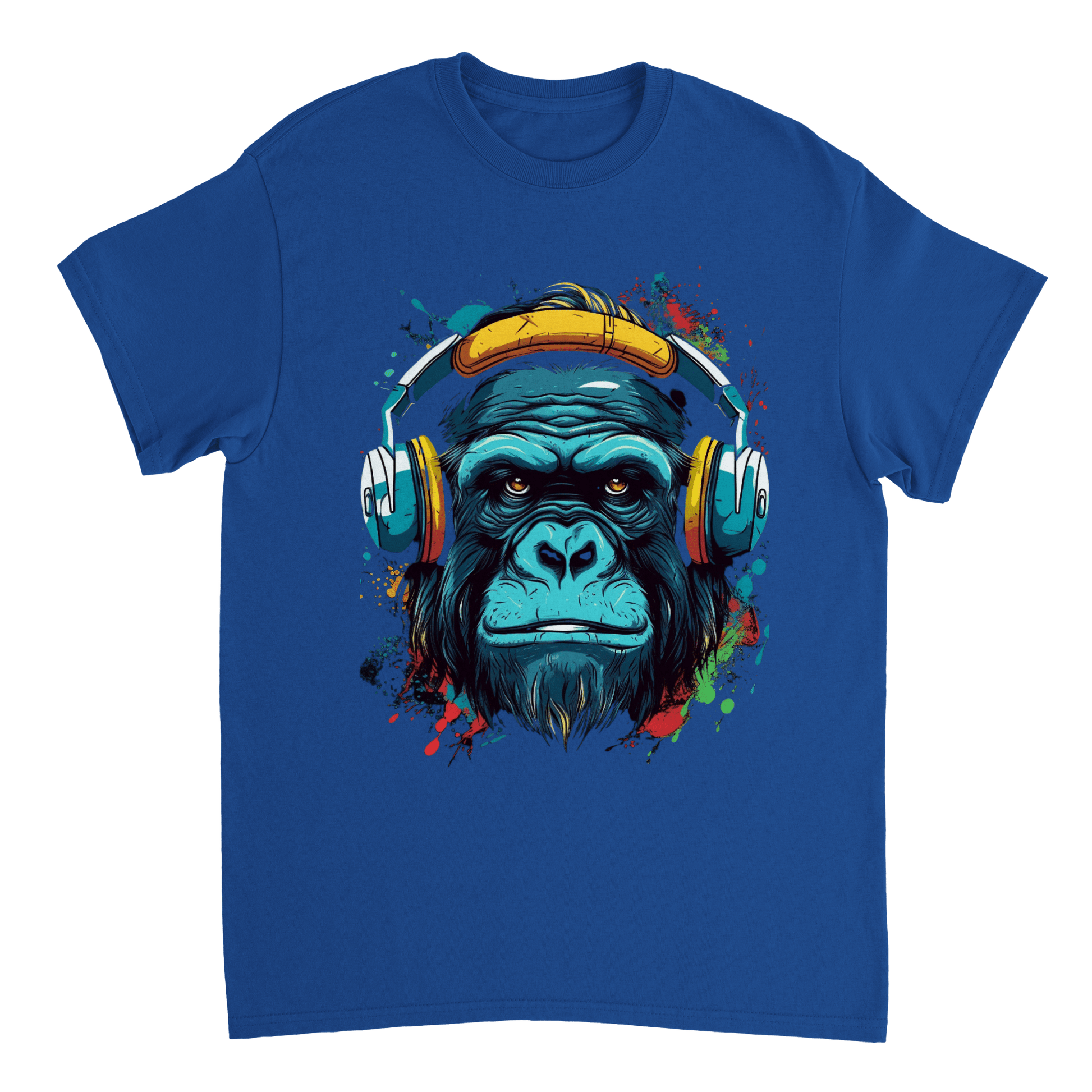 Gorilla Headphones T Shirt Canvas Prints in Accrington Number Plates Accrington IntelliPix