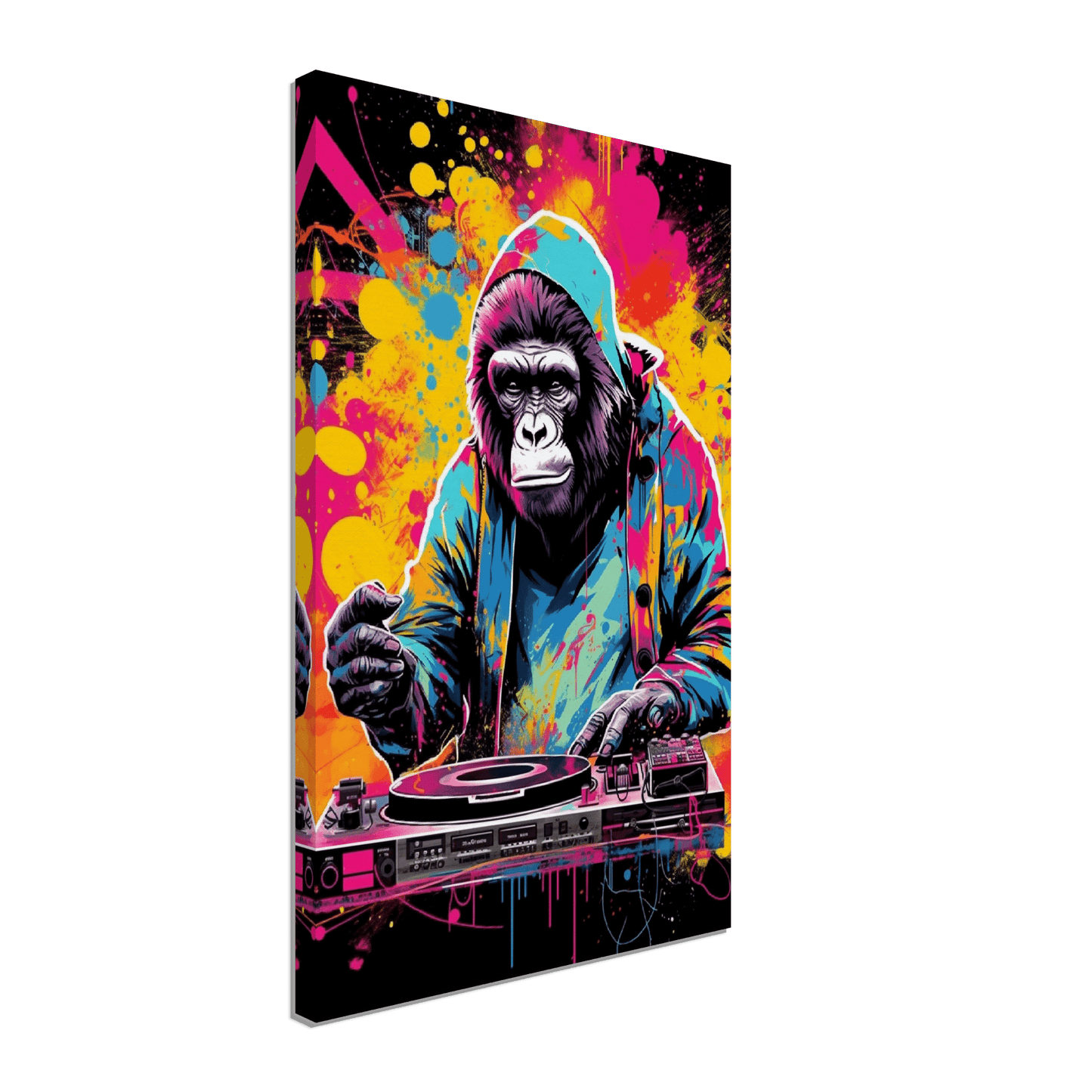 Graffiti Gorilla DJ Canvas Canvas Prints in Accrington Number Plates Accrington IntelliPix