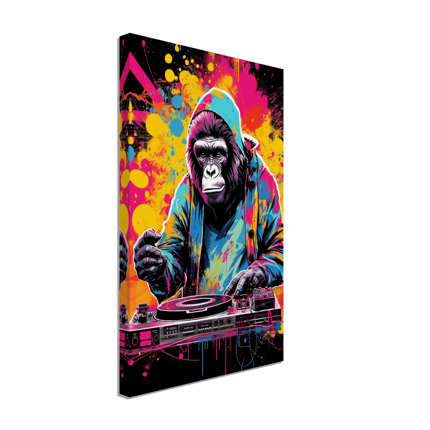 Graffiti Gorilla DJ Canvas Canvas Prints in Accrington Number Plates Accrington IntelliPix