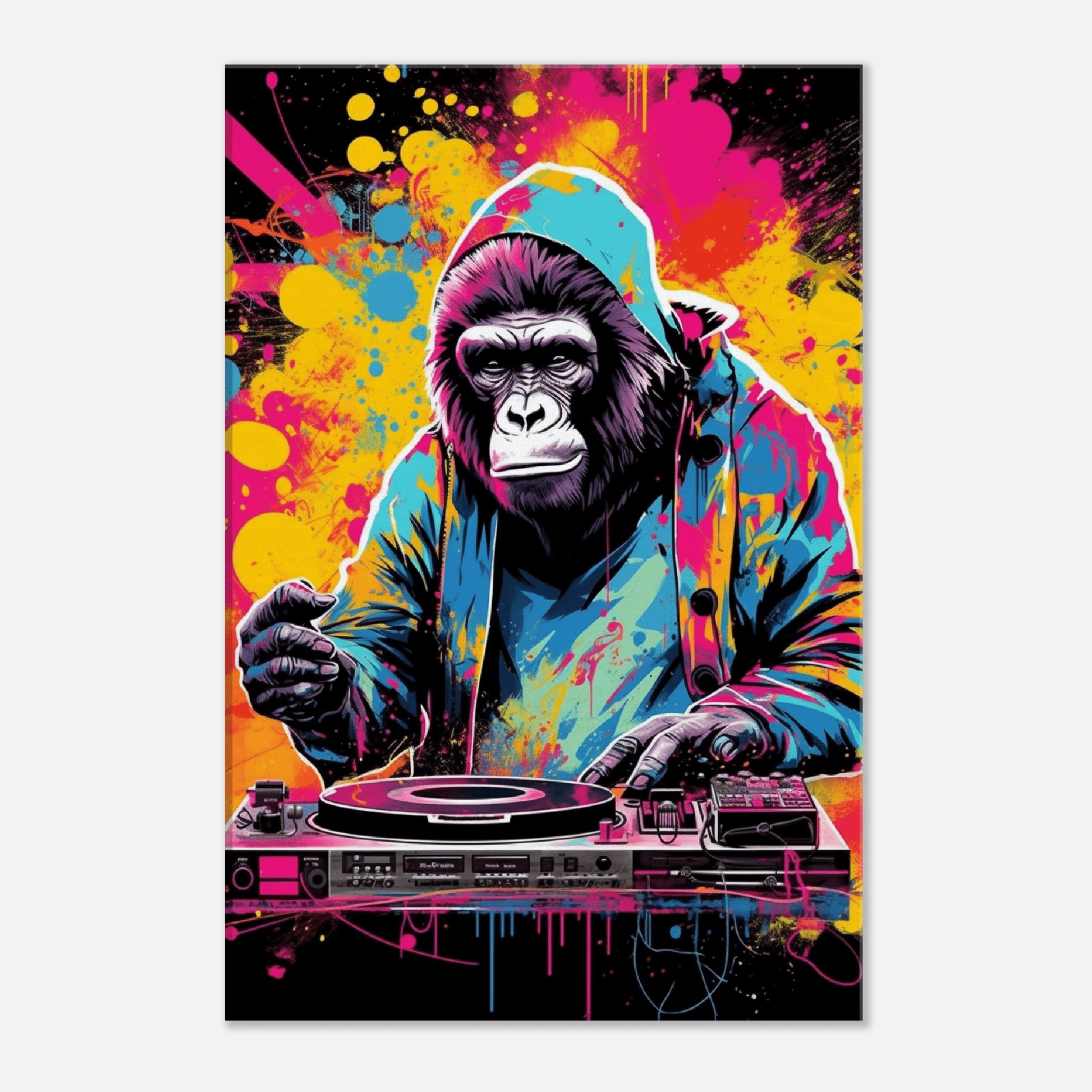 Graffiti Gorilla DJ Canvas Canvas Prints in Accrington Number Plates Accrington IntelliPix